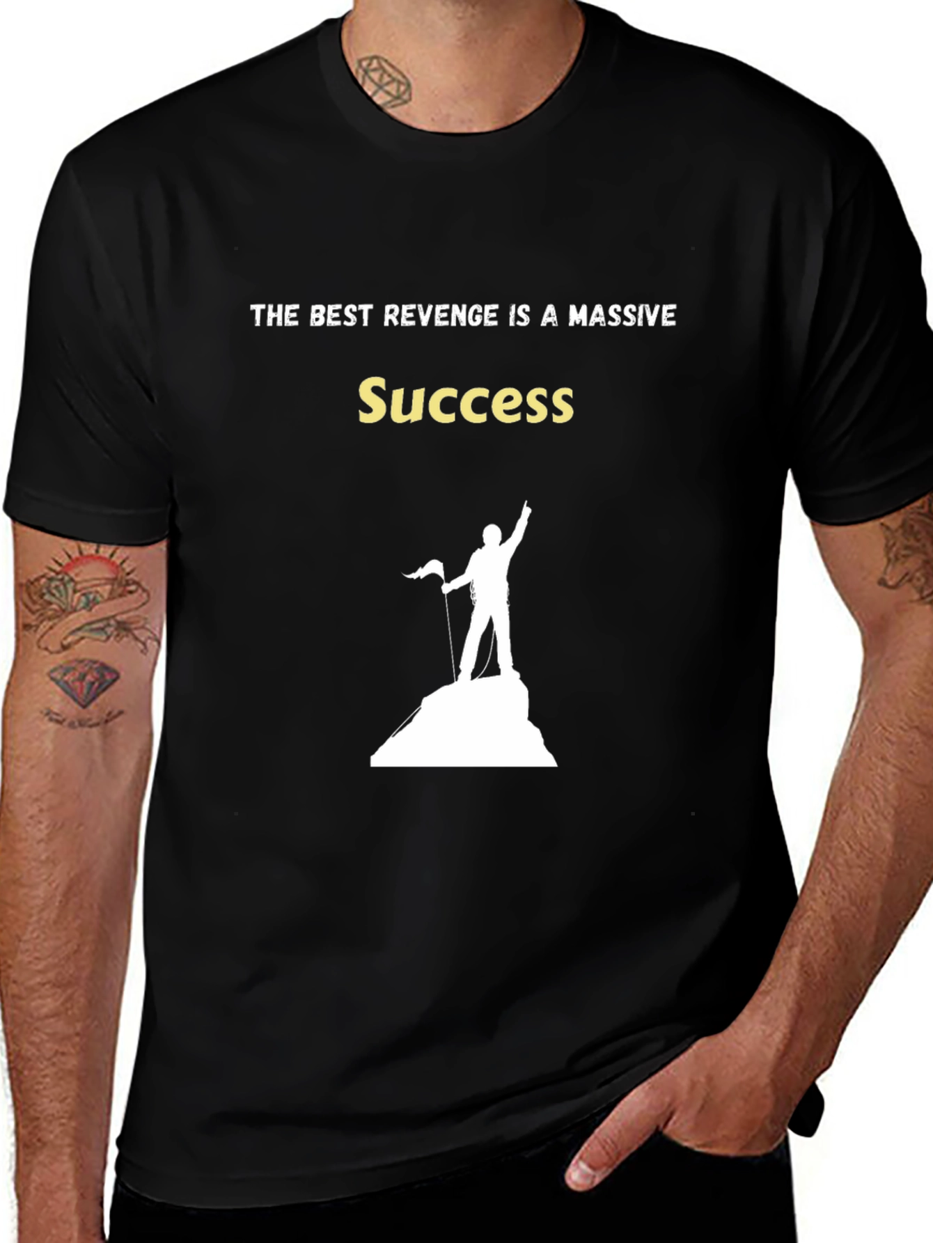 Success Graphic Black T-Shirt