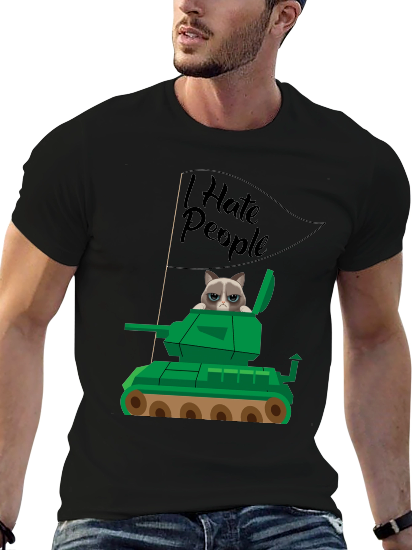Grumpy Cat Tank T-Shirt - I Hate People