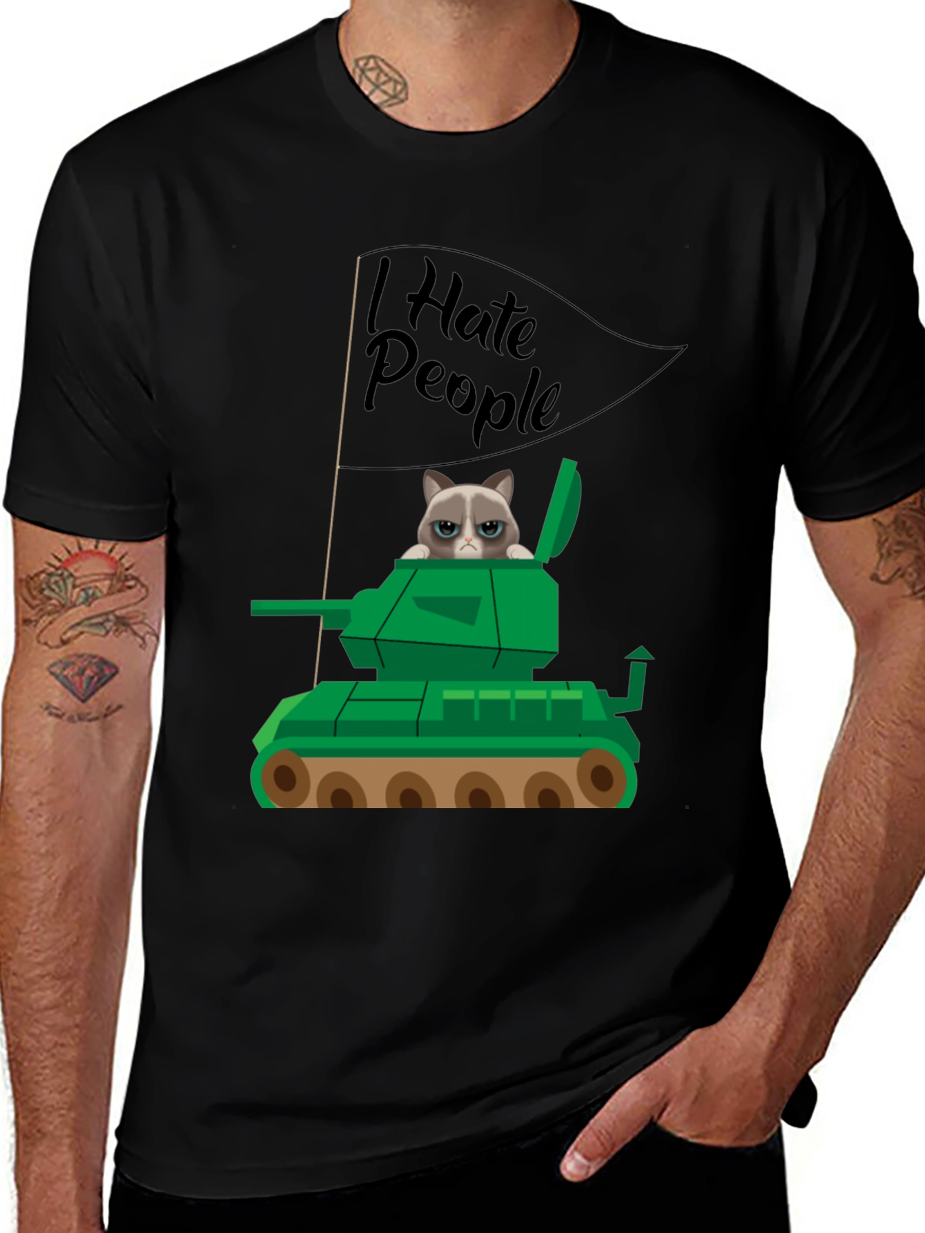 Grumpy Cat Tank T-Shirt - I Hate People