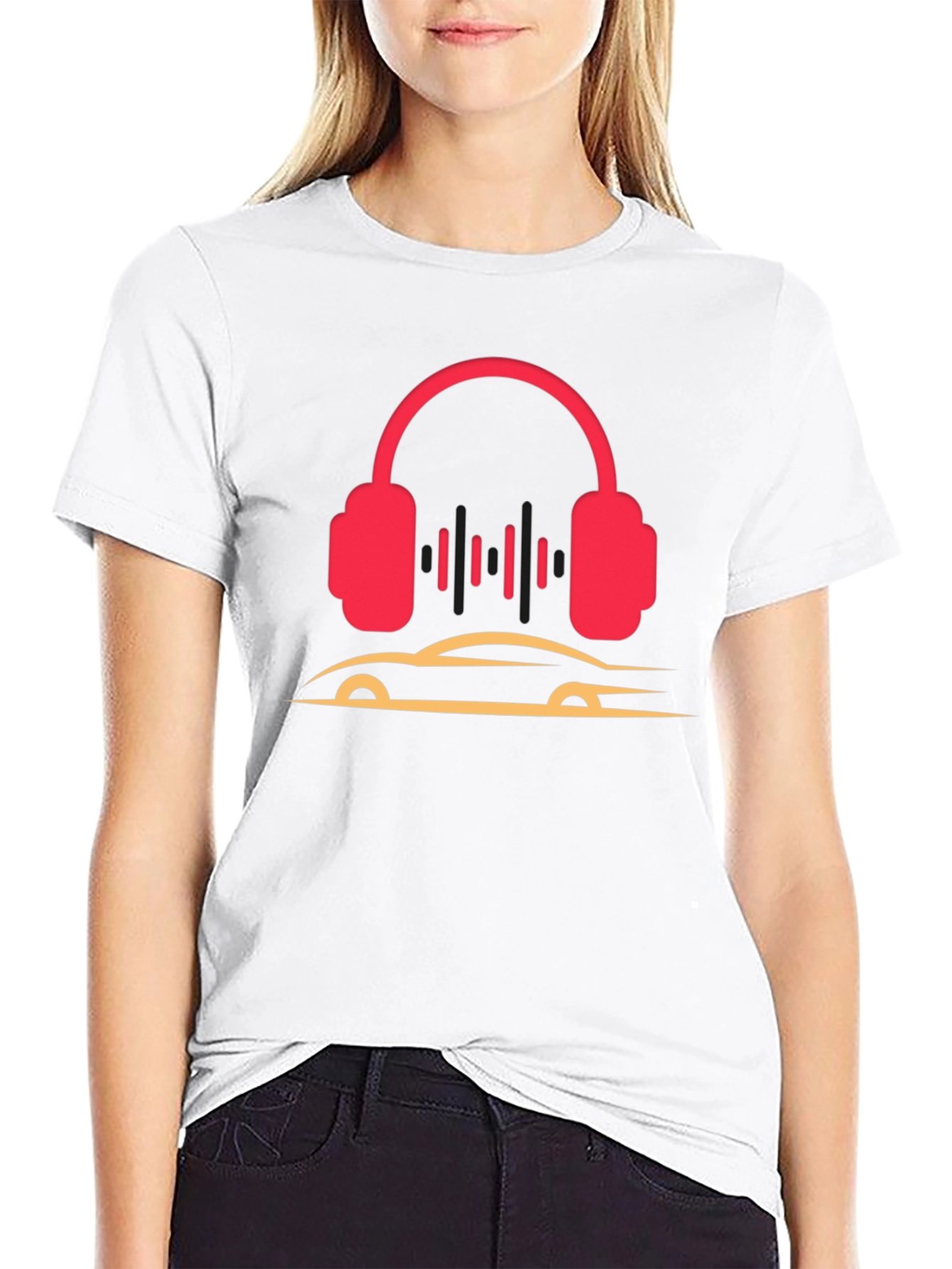 Headphones and Car Graphic T-Shirt
