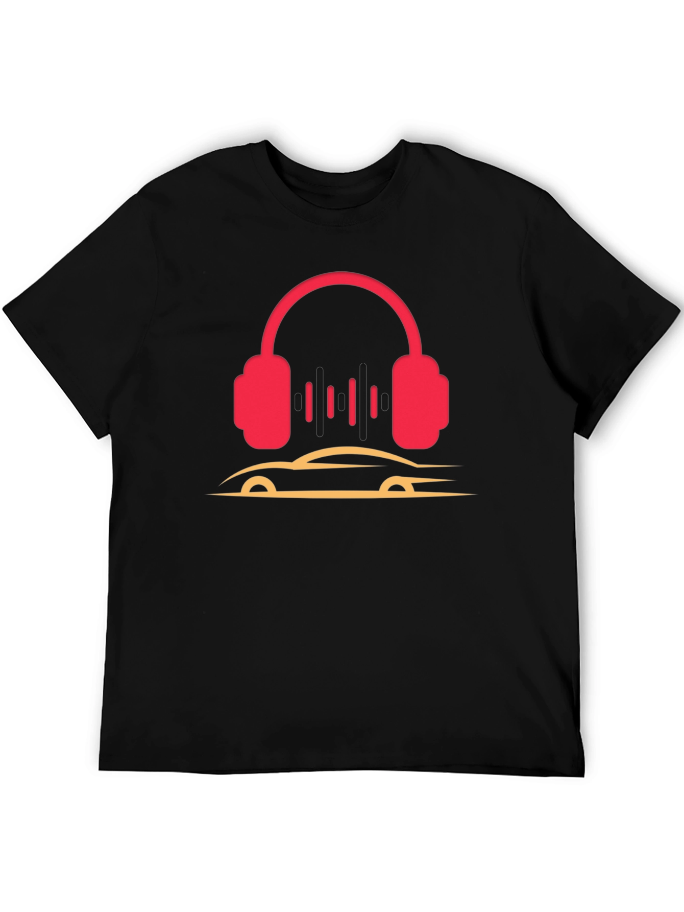 Headphones and Car Graphic T-Shirt