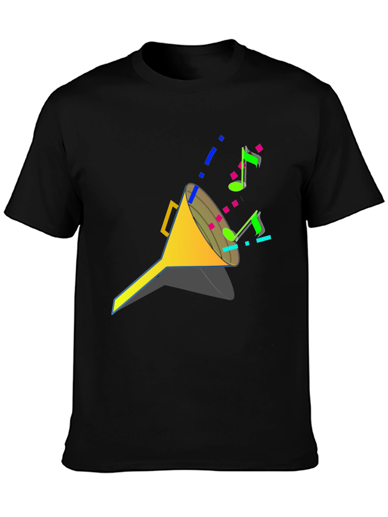 Funnel of Music Black T-Shirt - Cool Design