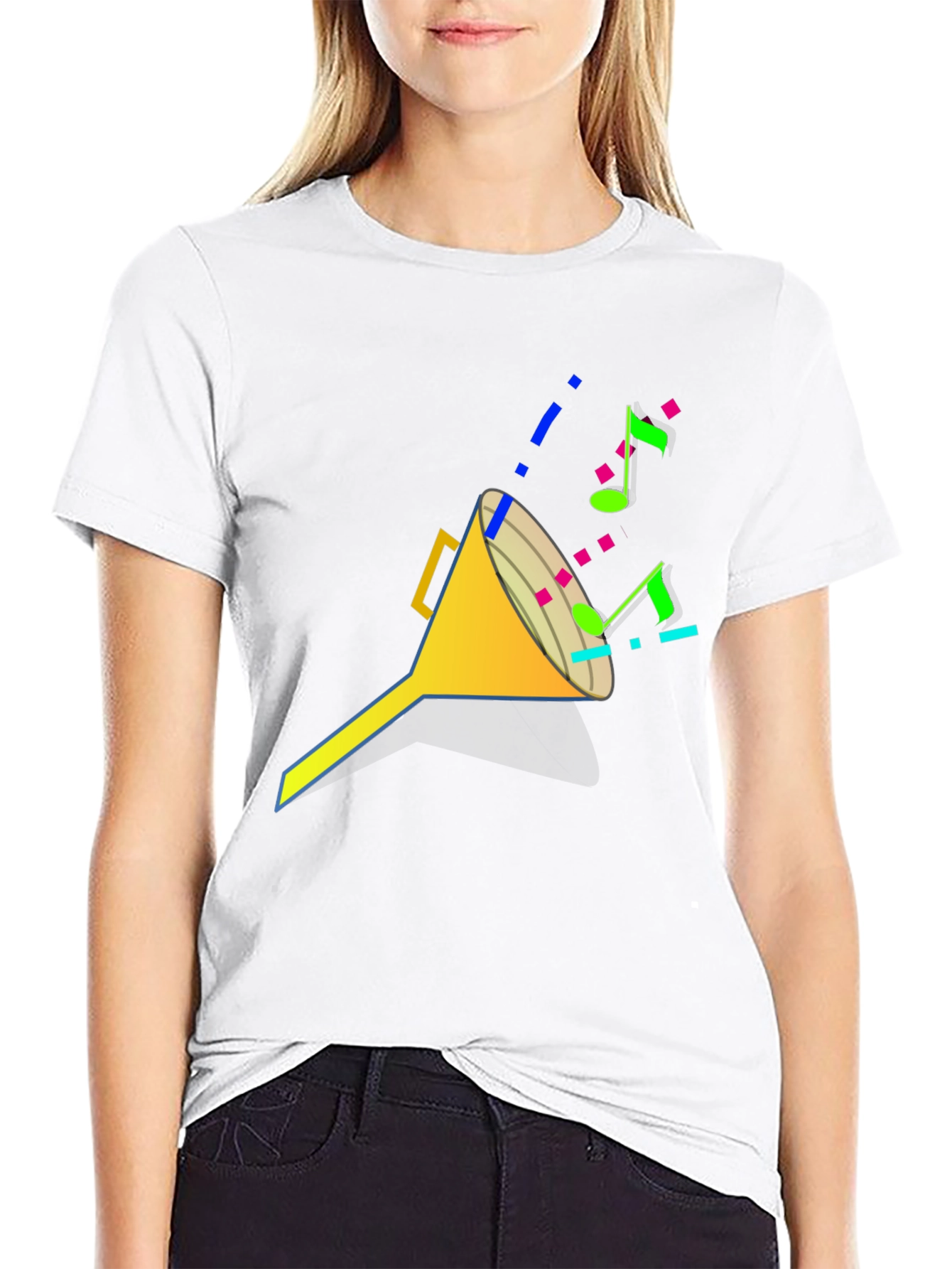 Funnel of Music Black T-Shirt - Cool Design
