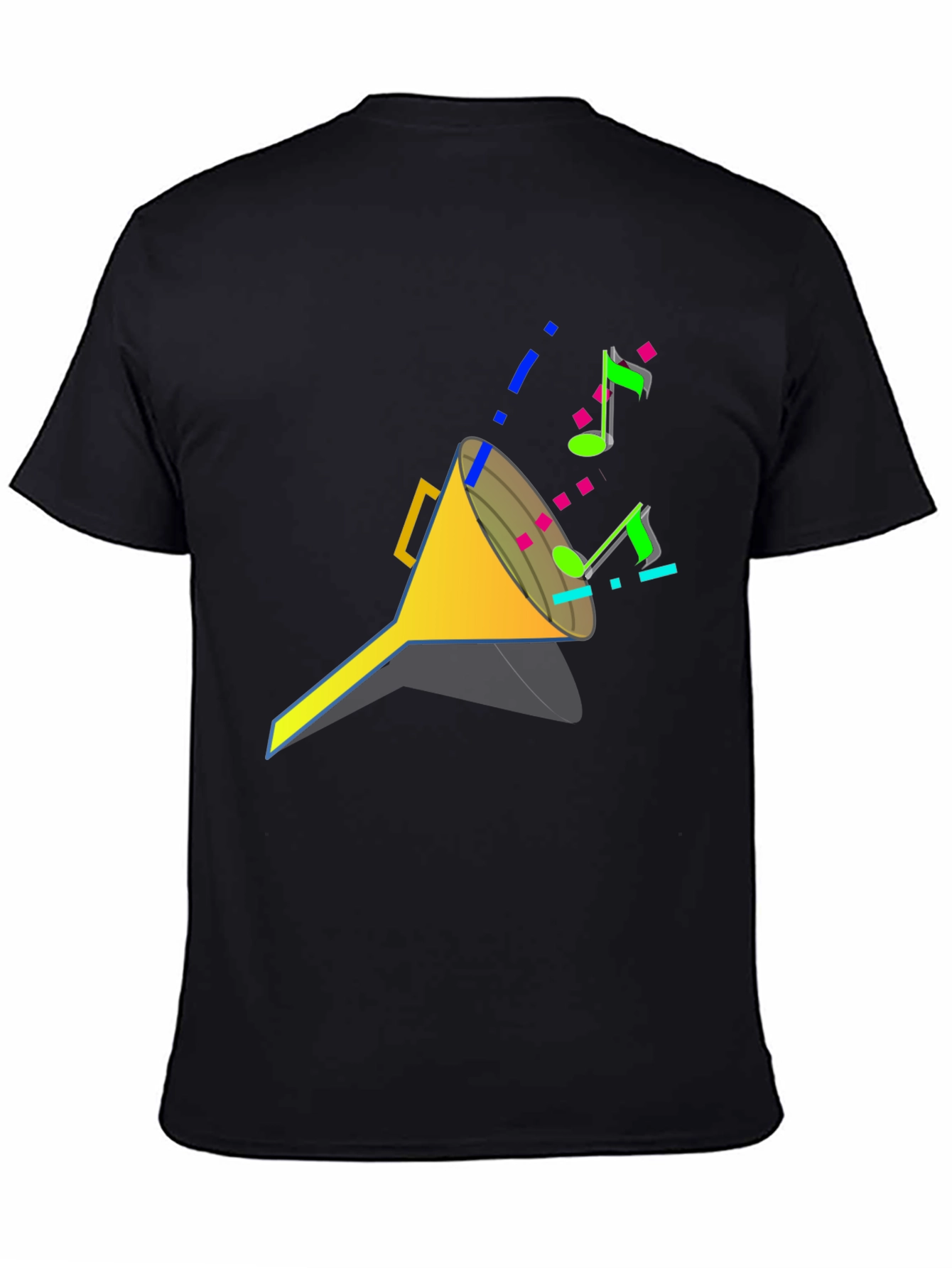 Funnel of Music Black T-Shirt - Cool Design