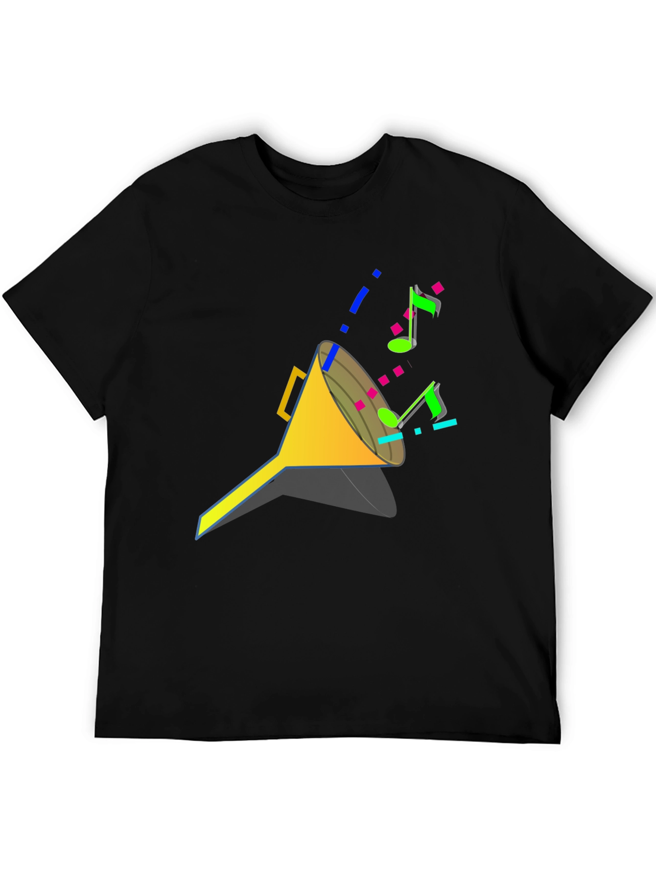 Funnel of Music Black T-Shirt - Cool Design