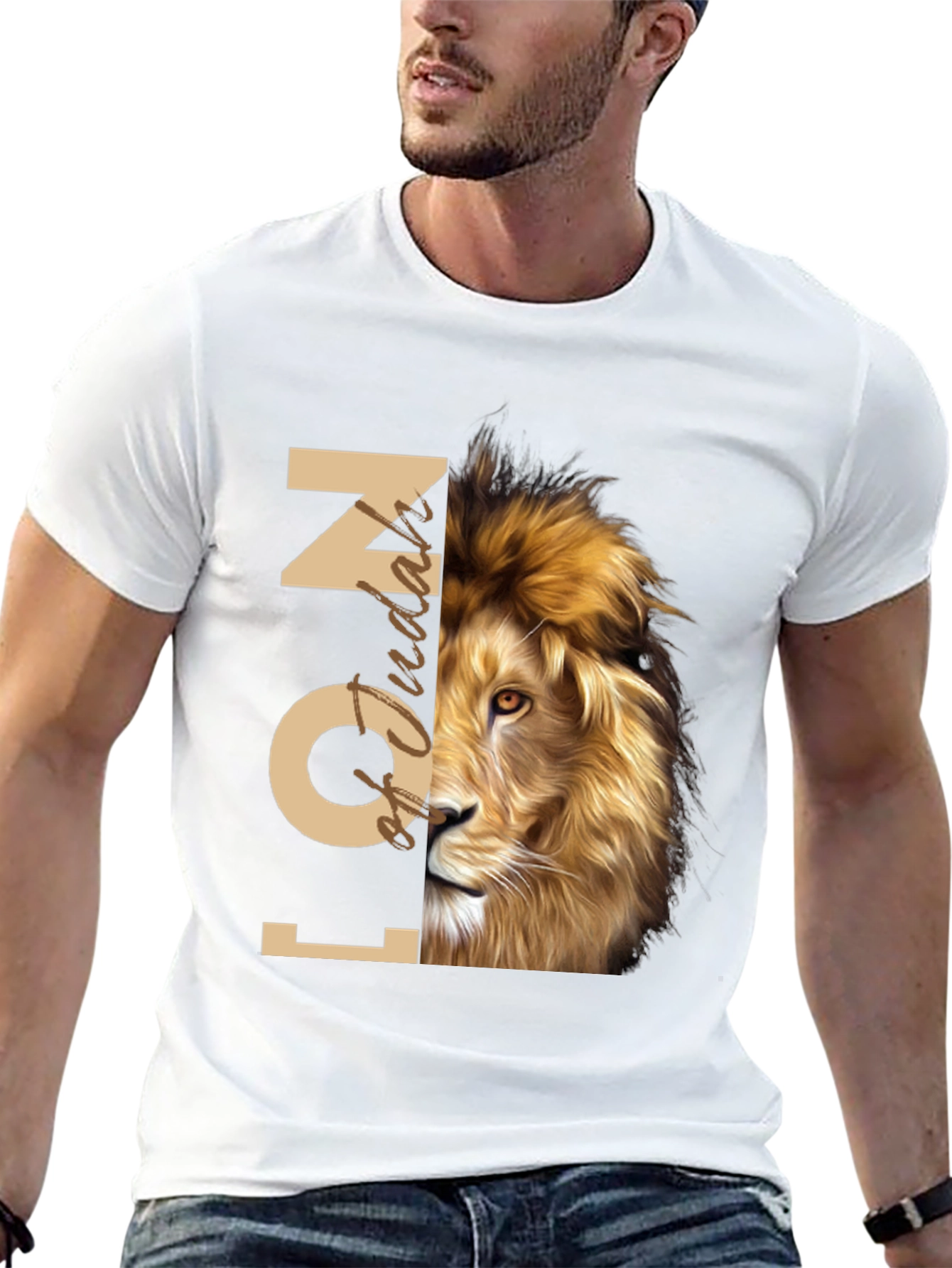 Lion Icon Graphic Tee - Stylish Mens T-Shirt