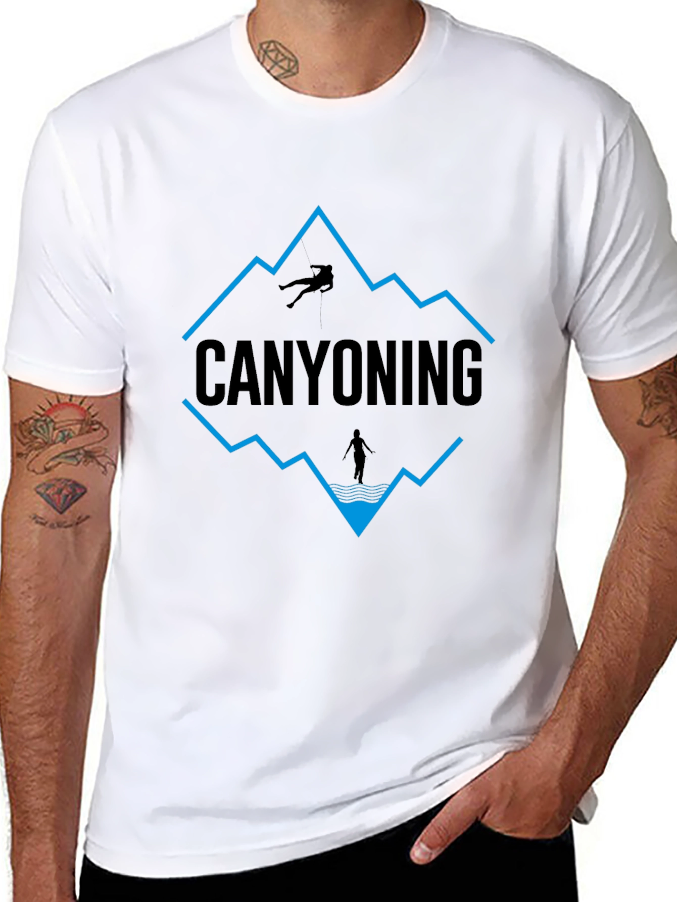 Canyoning Graphic Tee - Adventurers Black T-Shirt