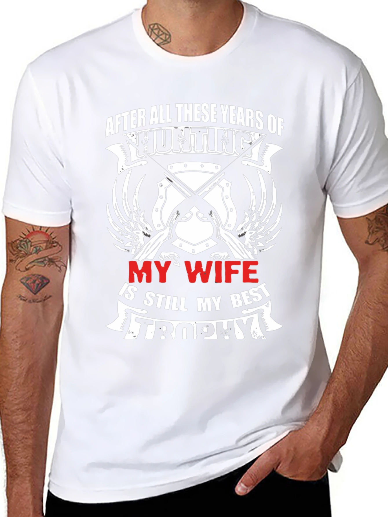 Hunting Wife Best Trophy Mens Graphic Tee