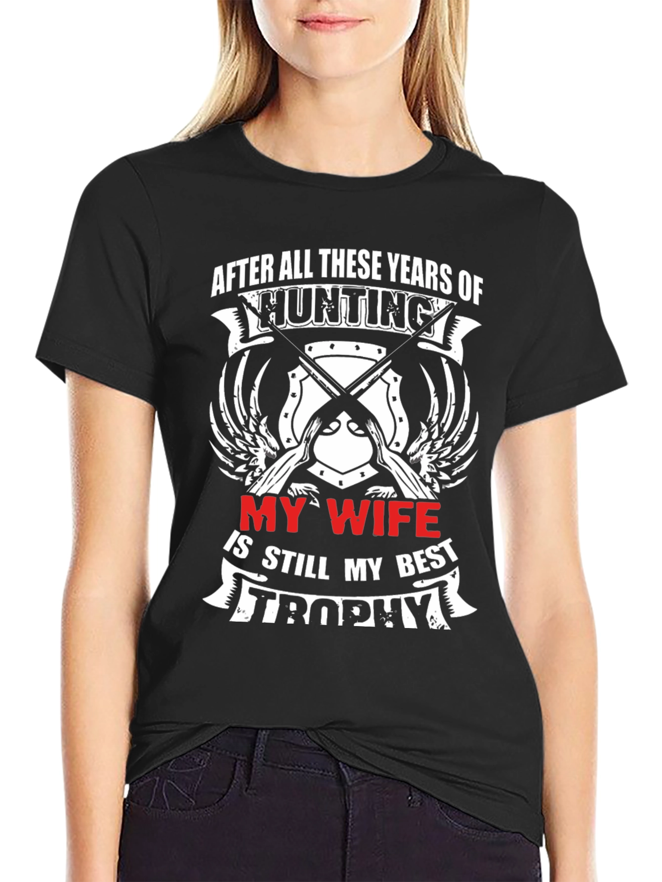 Hunting Wife Best Trophy Mens Graphic Tee