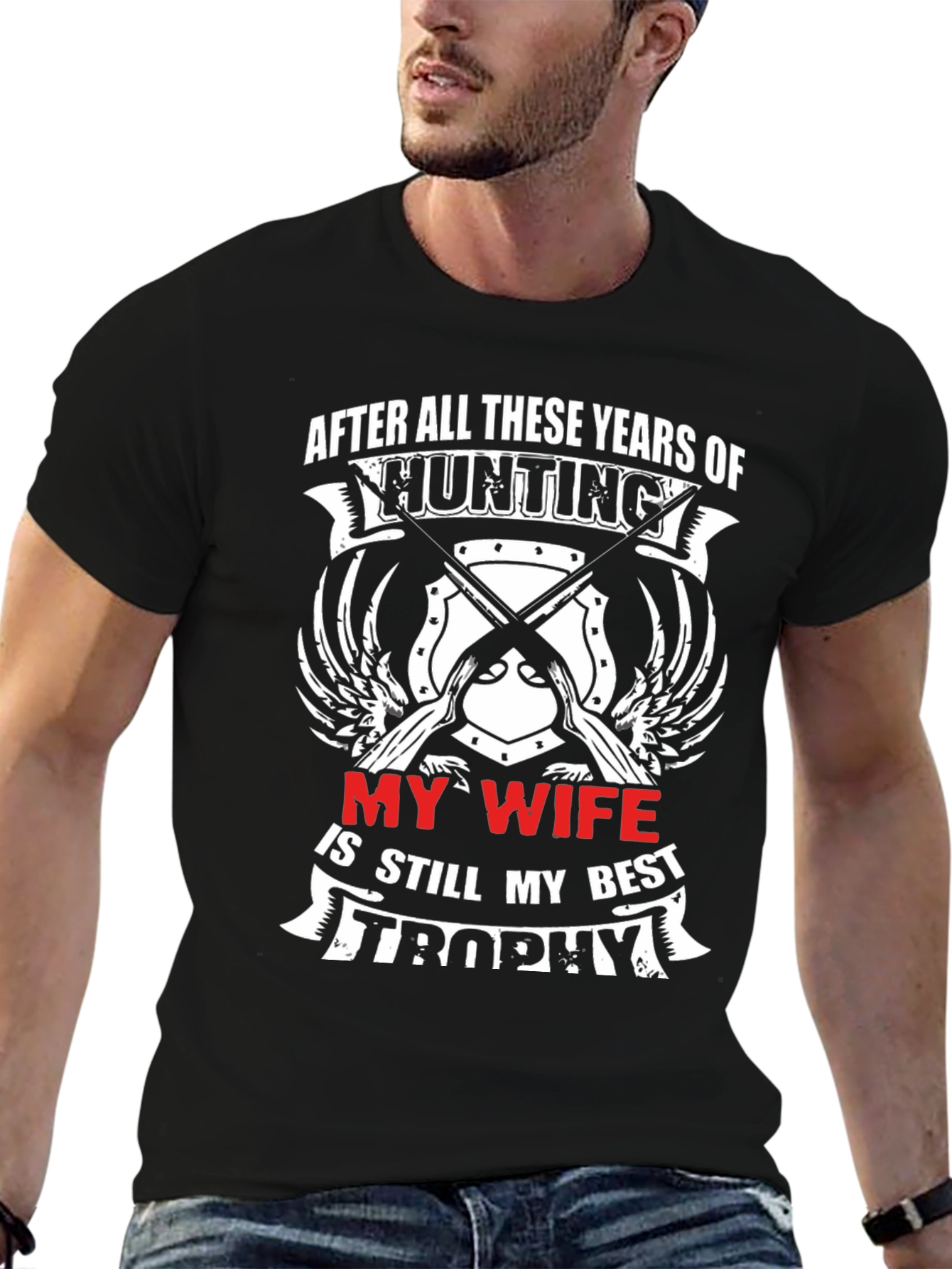 Hunting Wife Best Trophy Mens Graphic Tee