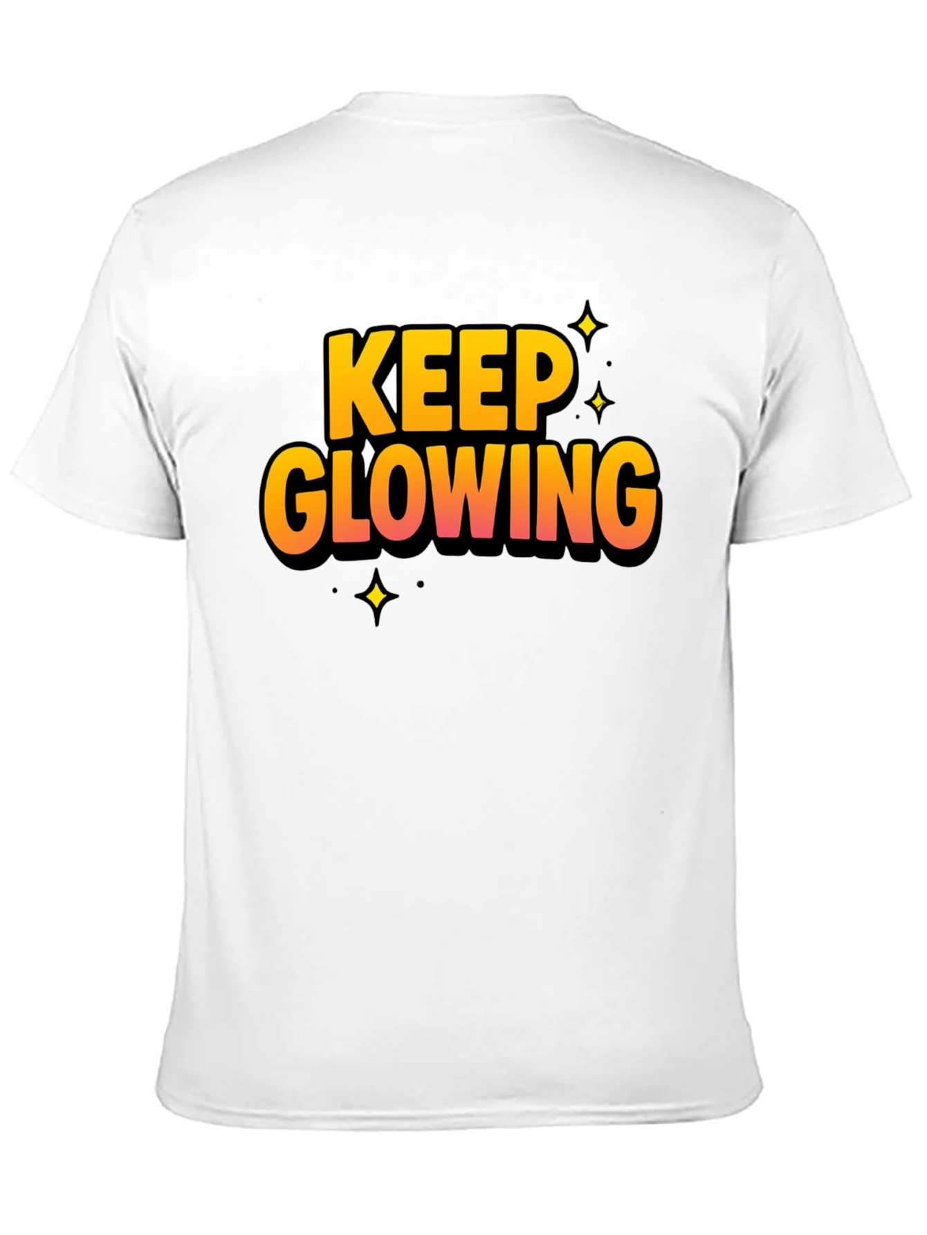 Keep Glowing Black Graphic T-Shirt