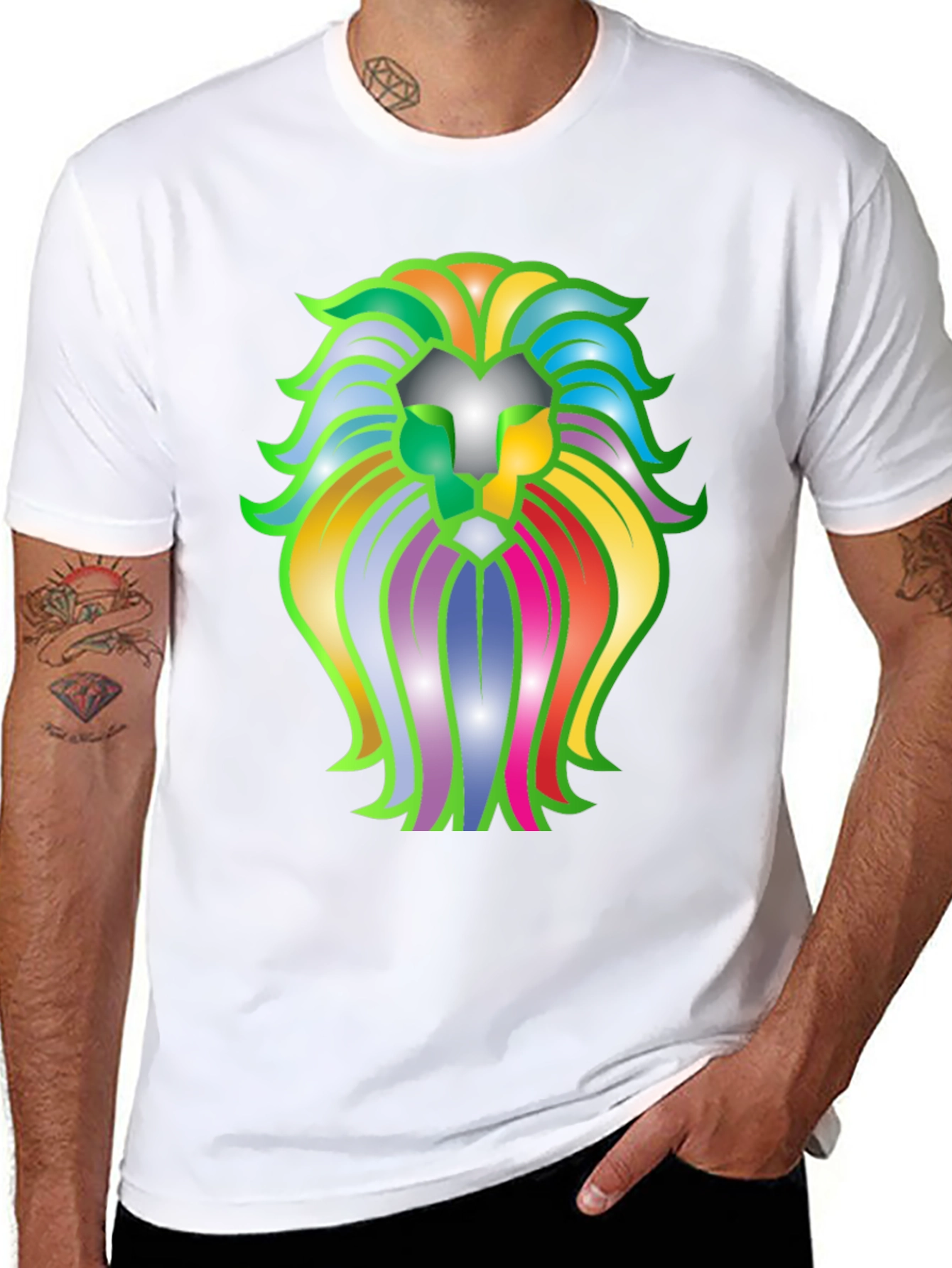 Lion Graphic Black T-Shirt