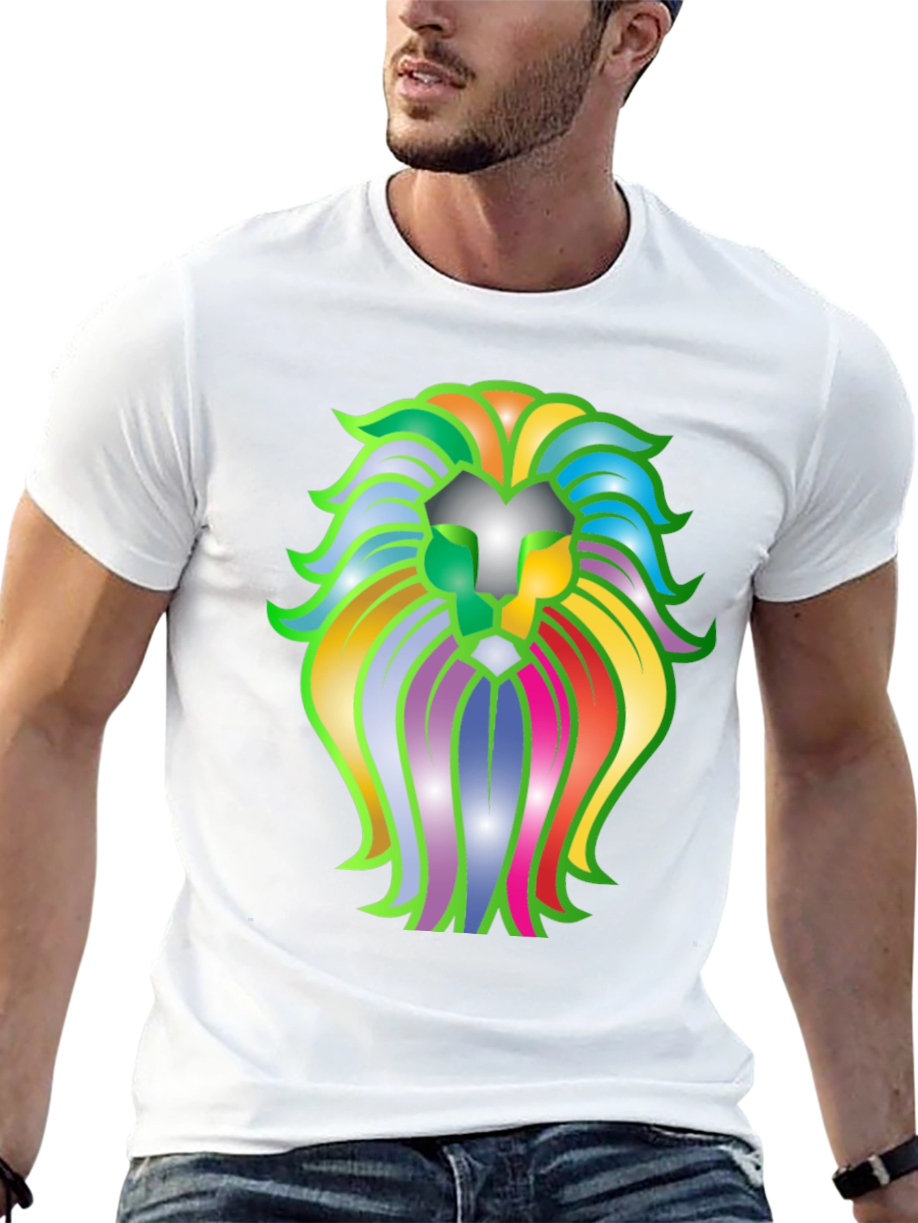 Lion Graphic Black T-Shirt
