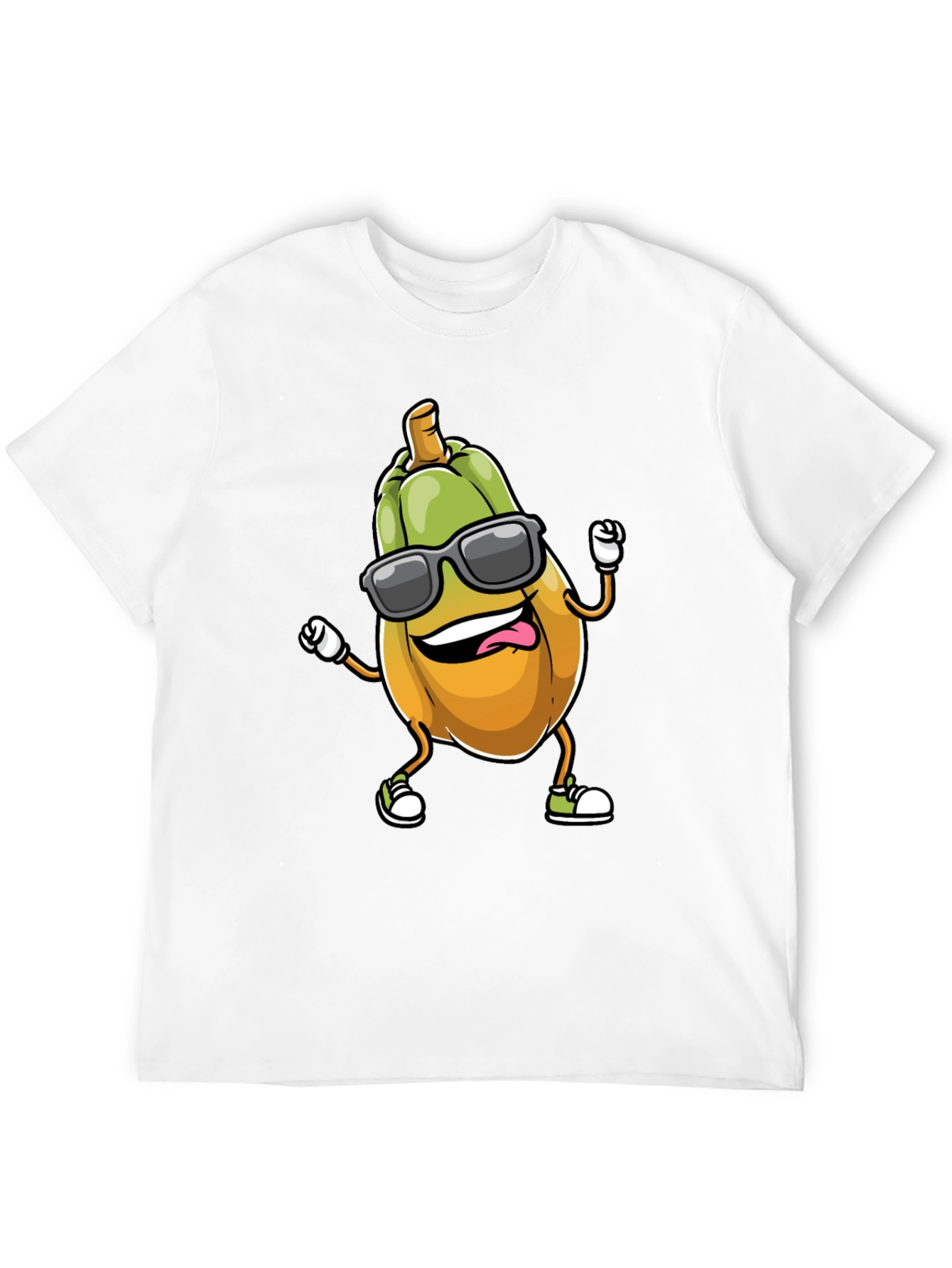 Cool Squash Cartoon Black T-Shirt