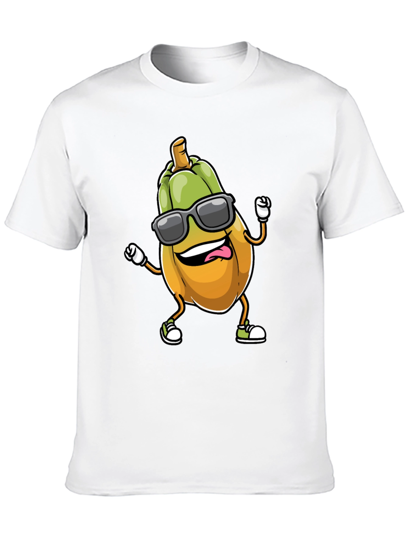Cool Squash Cartoon Black T-Shirt