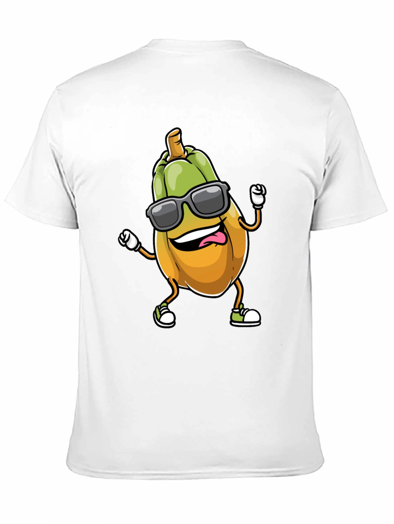 Cool Squash Cartoon Black T-Shirt