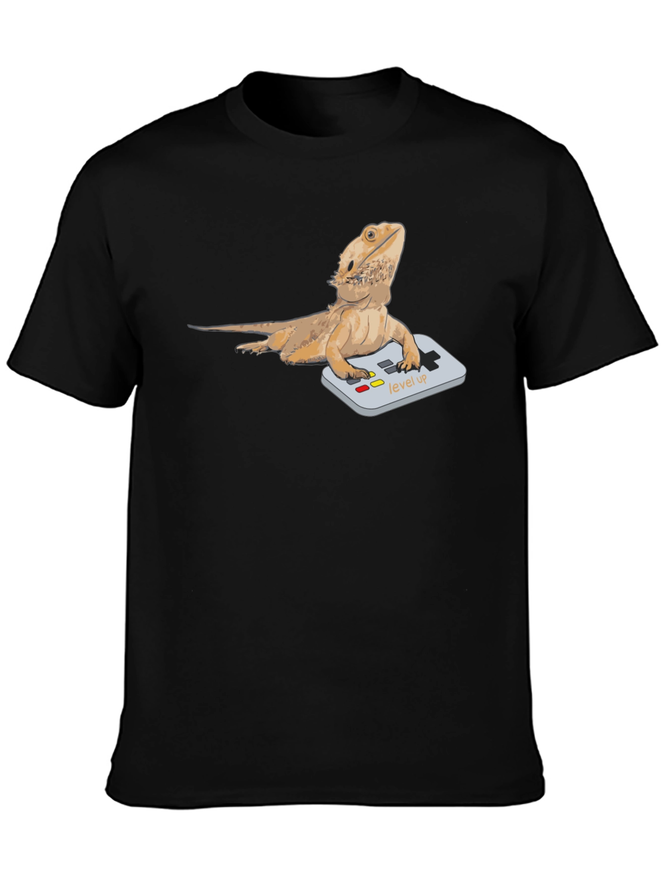 Bearded Dragon Gamer T-Shirt - Level Up Lizard Tee