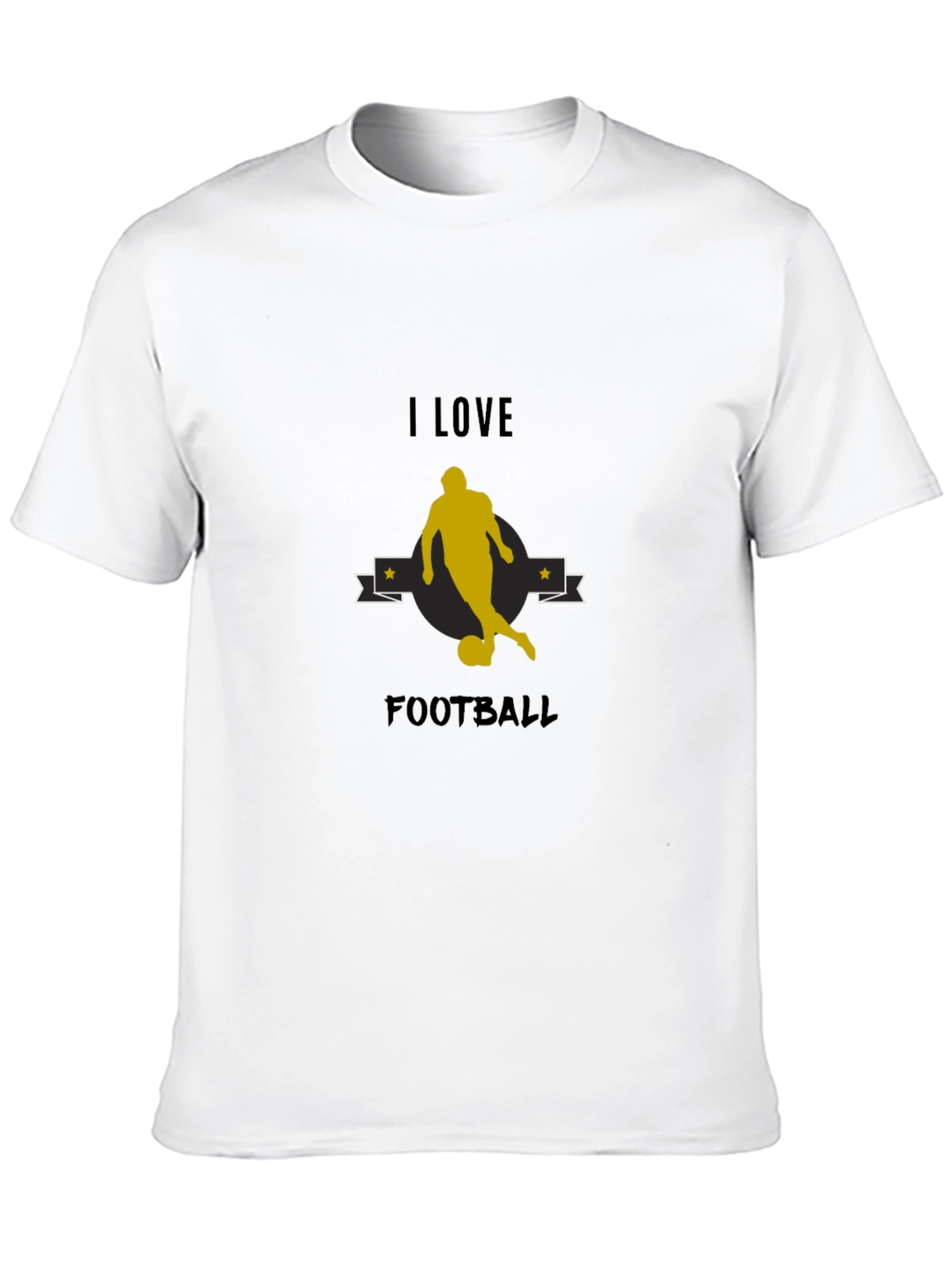 I Love Football Graphic Tee - Black