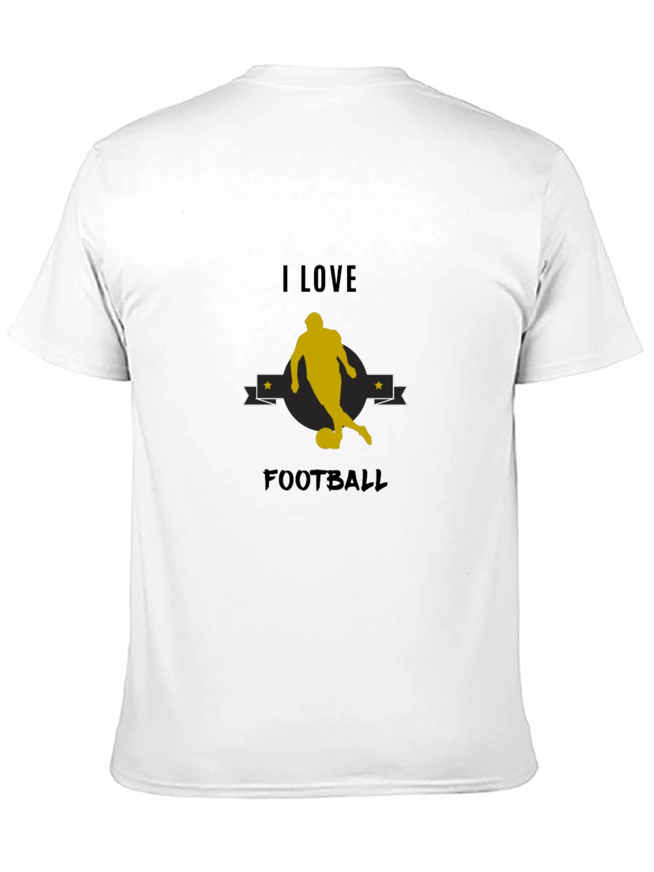 I Love Football Graphic Tee - Black