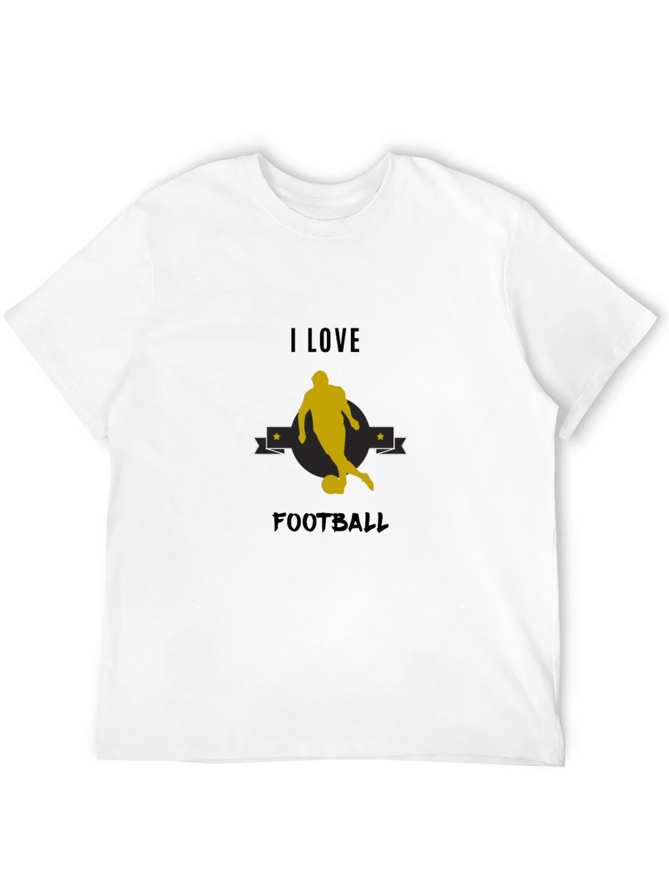 I Love Football Graphic Tee - Black