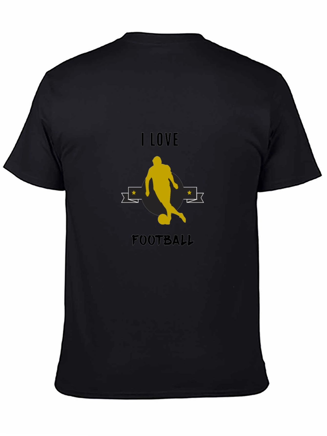 I Love Football Graphic Tee - Black