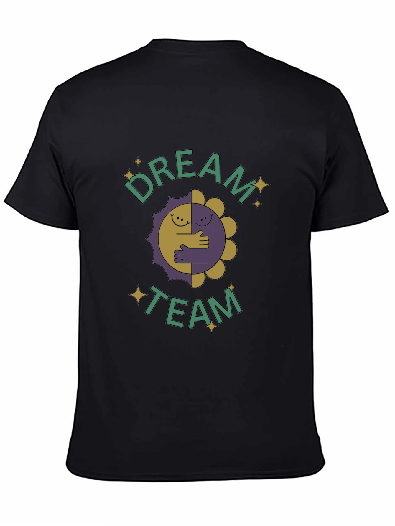 Dream Team Graphic Tee - Black Crew Neck T-Shirt