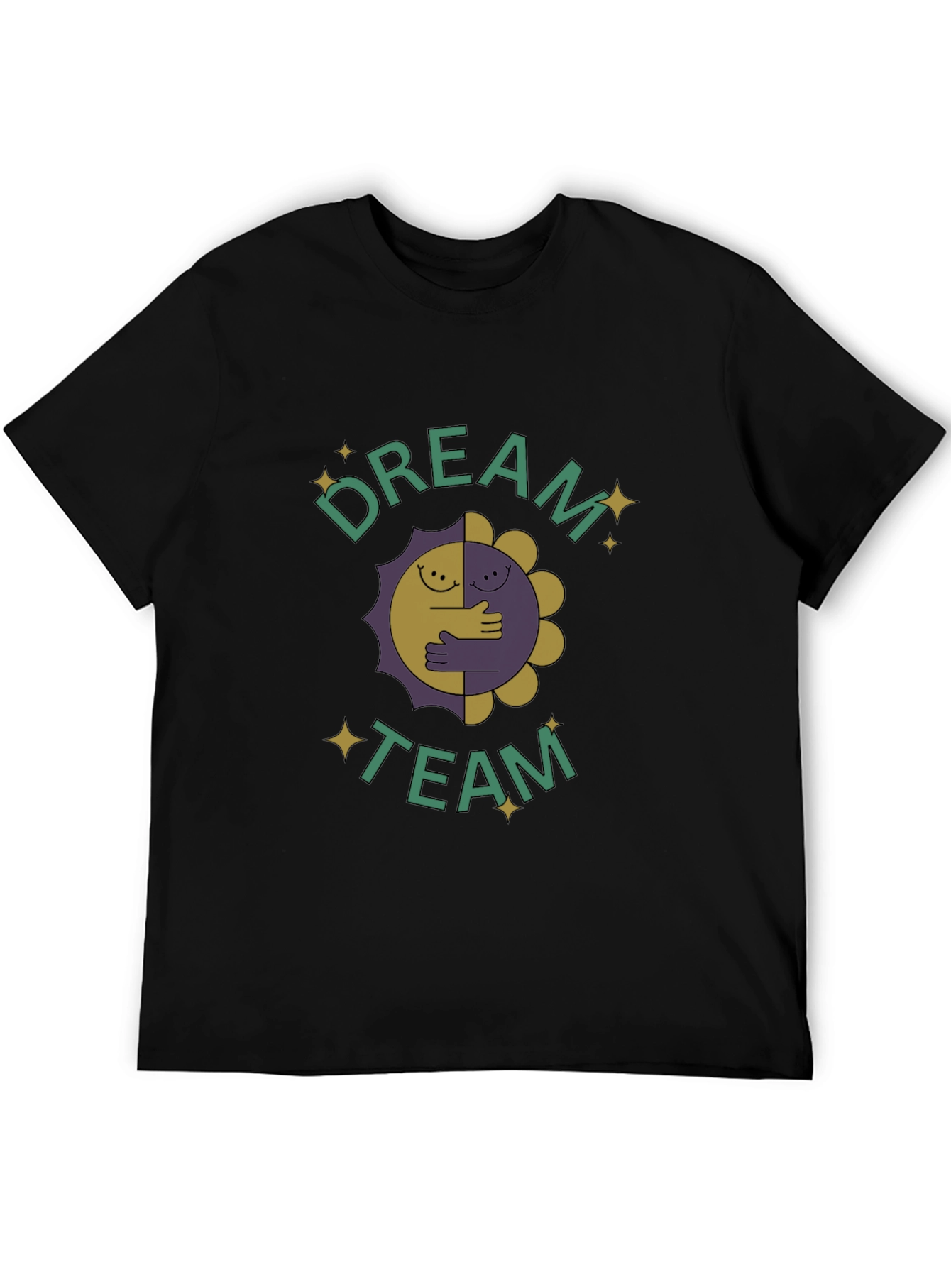 Dream Team Graphic Tee - Black Crew Neck T-Shirt