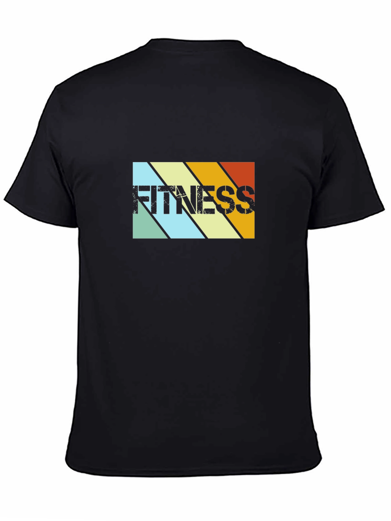 Retro Fitness Graphic T-Shirt - Black