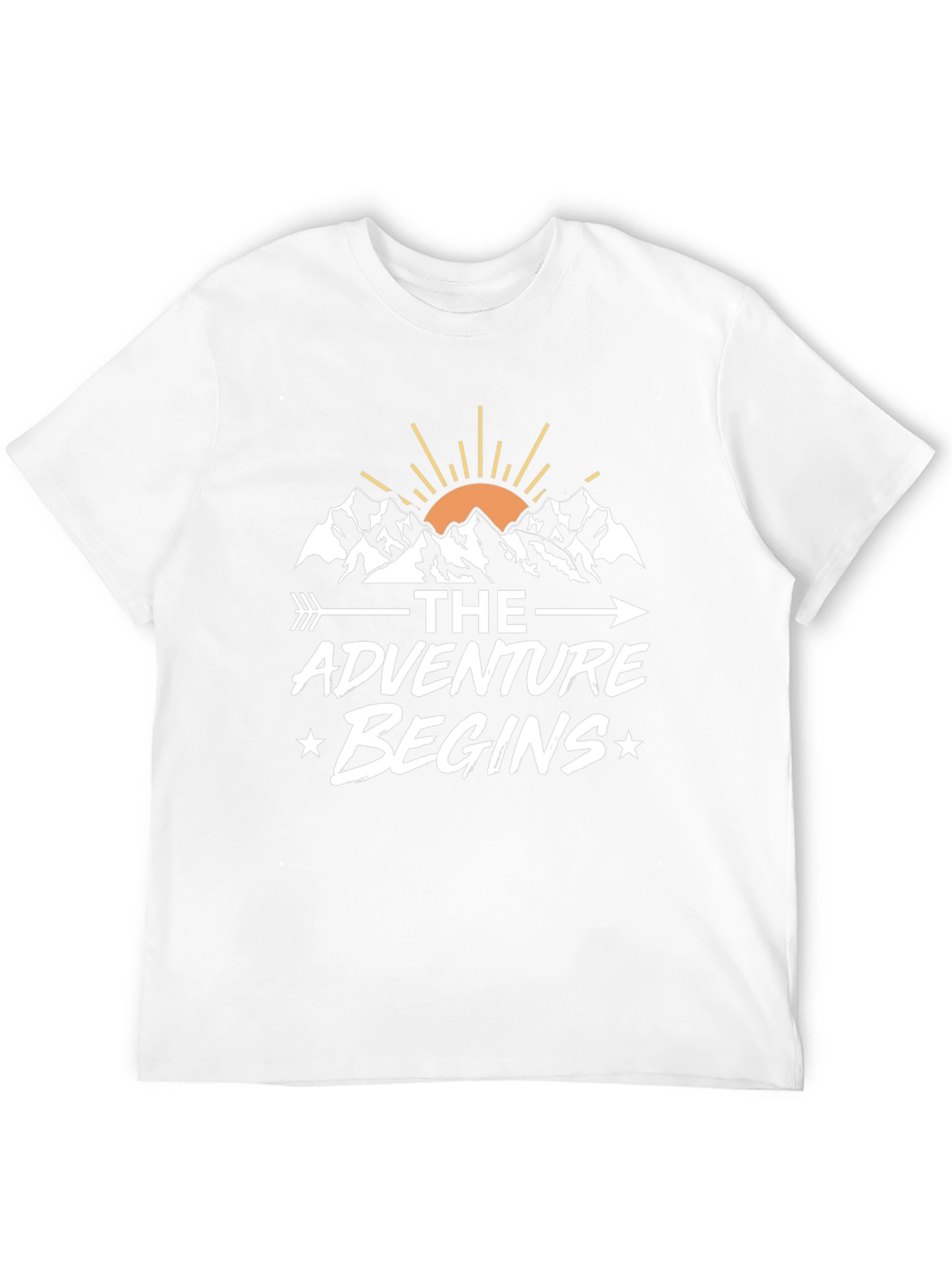 Adventure Begins Graphic Tee - Mountain Design