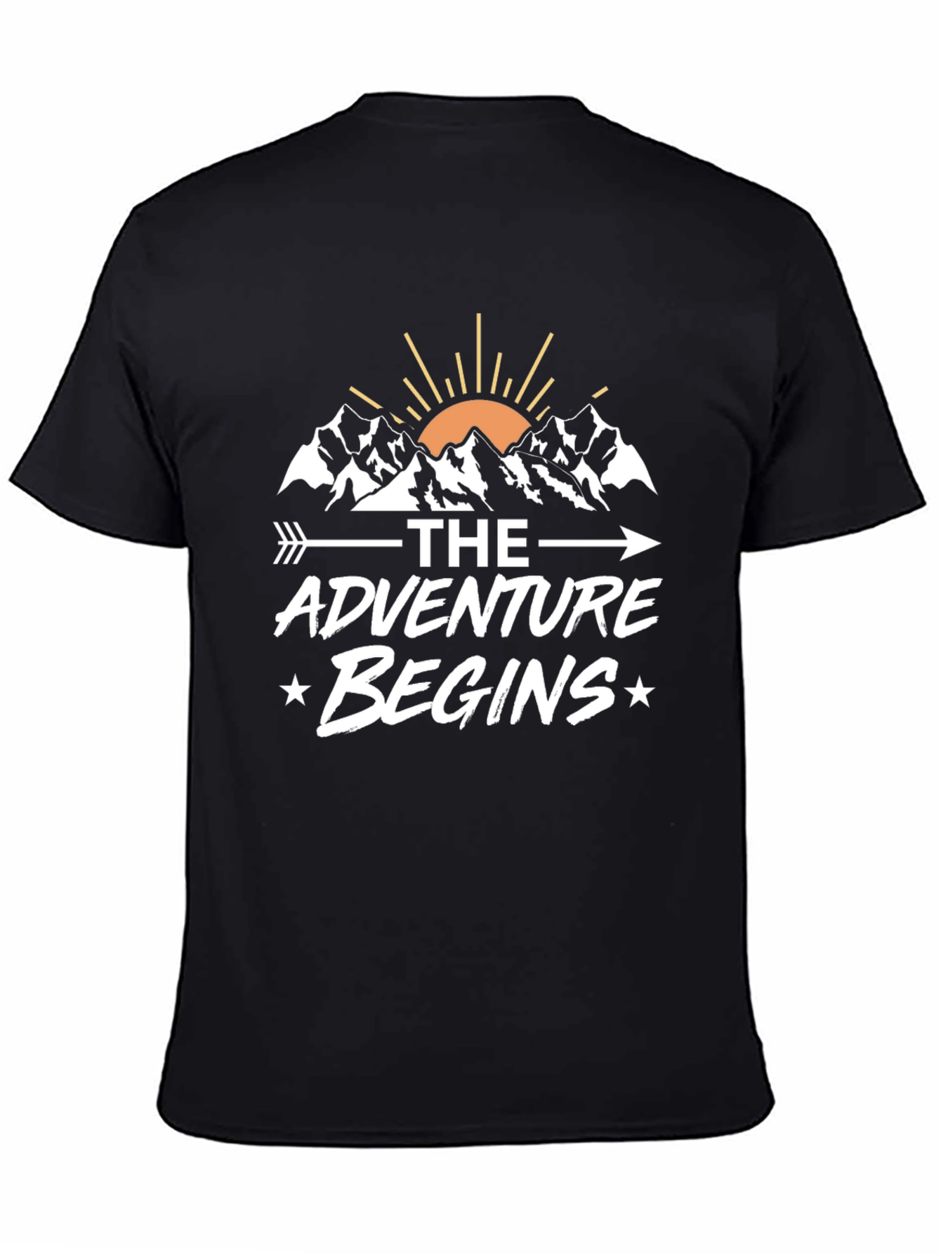 Adventure Begins Graphic Tee - Mountain Design