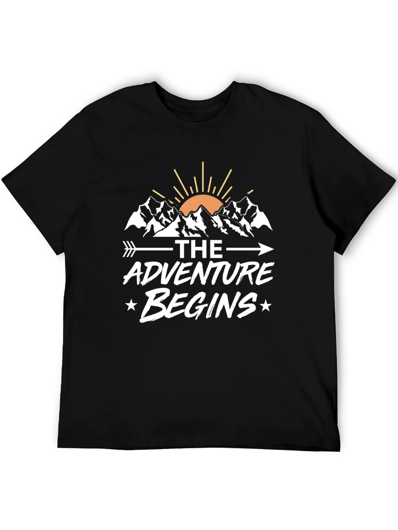 Adventure Begins Graphic Tee - Mountain Design