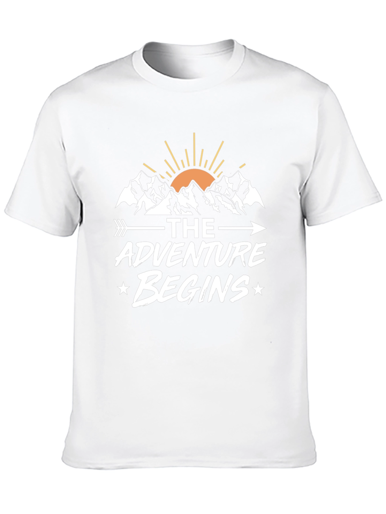 Adventure Begins Graphic Tee - Mountain Design