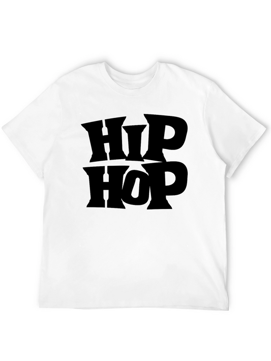 Hip Hop Graphic Tee - Bold Black T-Shirt