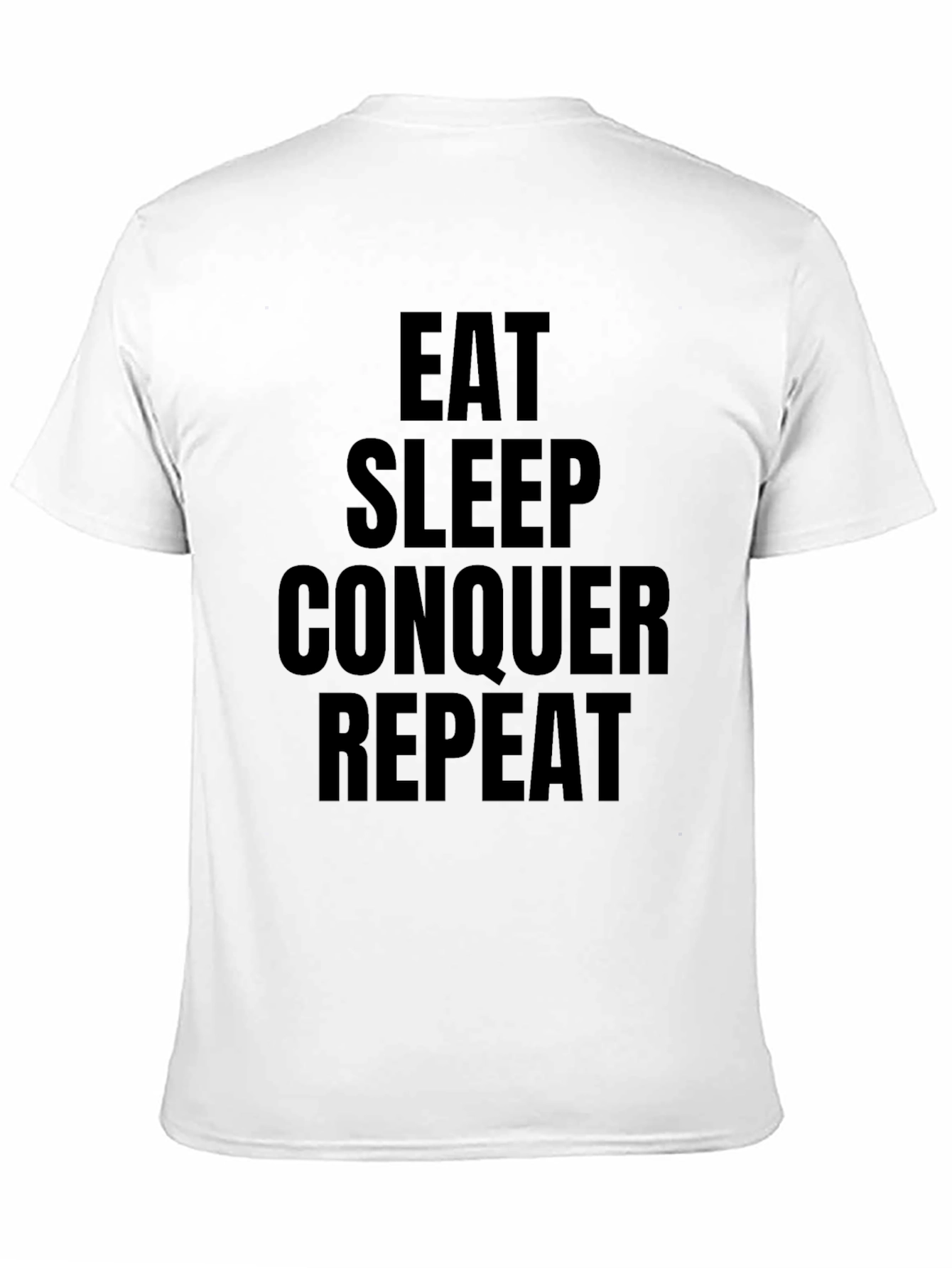 Eat Sleep Conquer Repeat Graphic Tee - Black