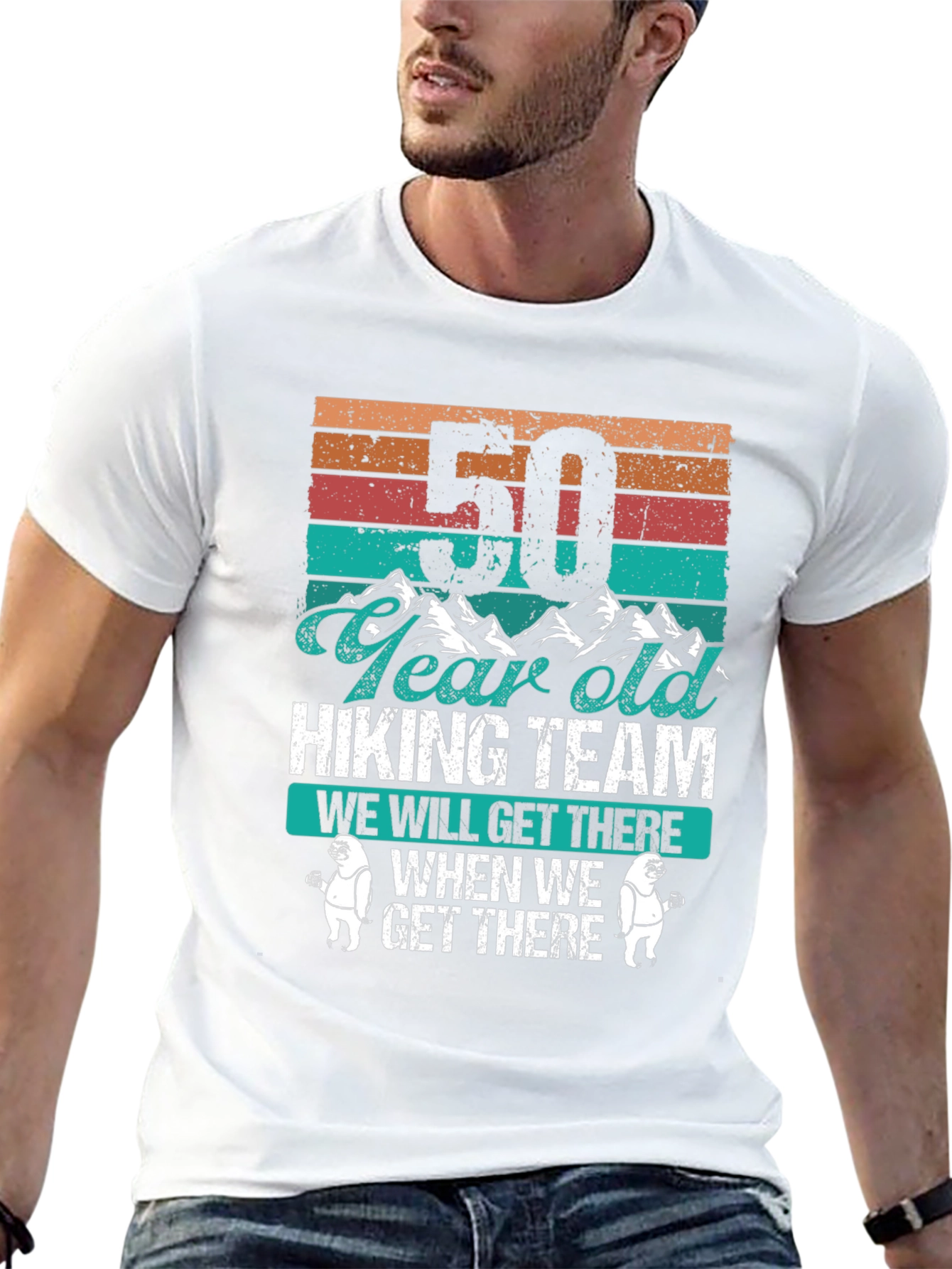 50 Year Old Hiking Team Graphic Tee