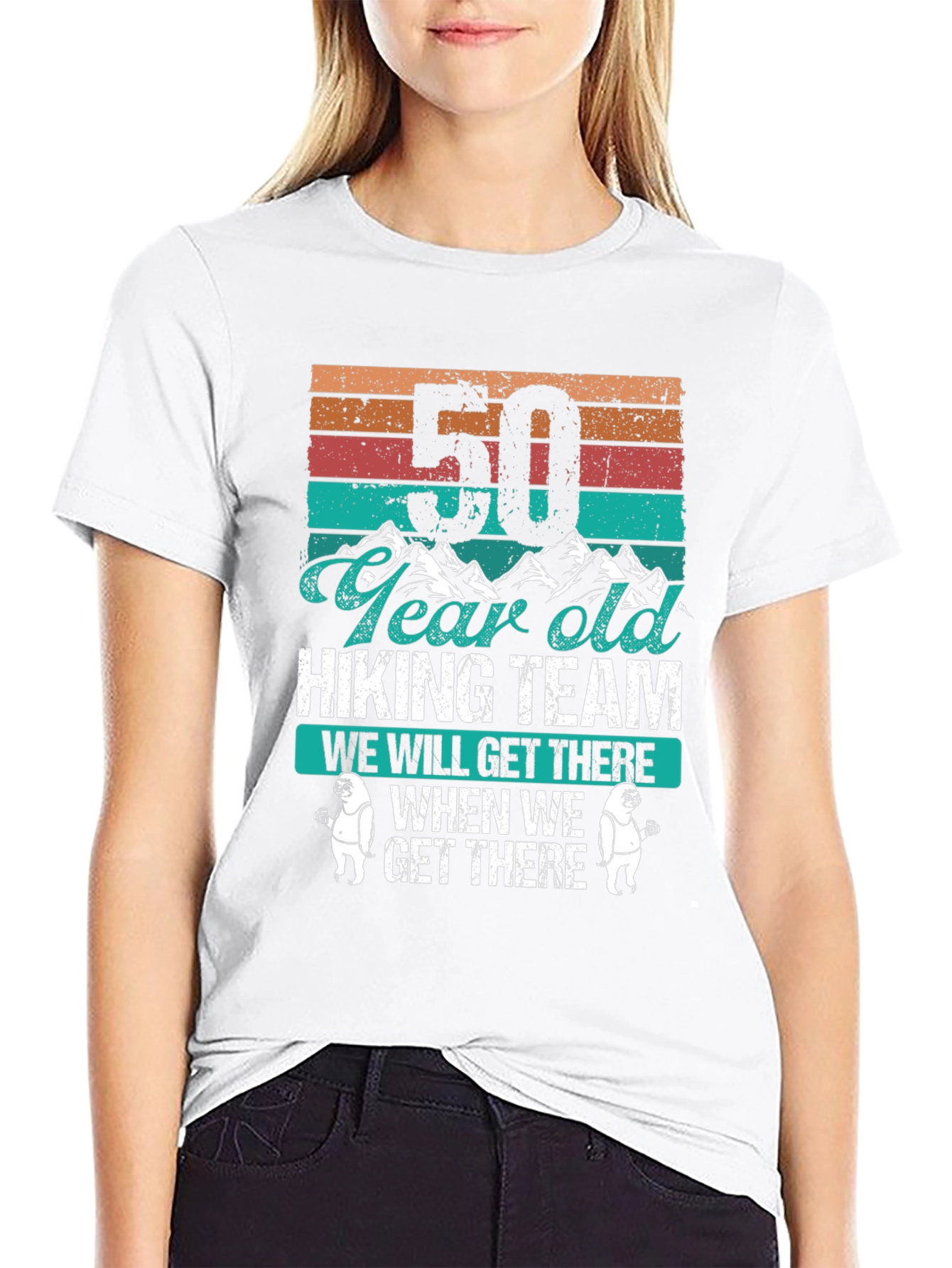50 Year Old Hiking Team Graphic Tee