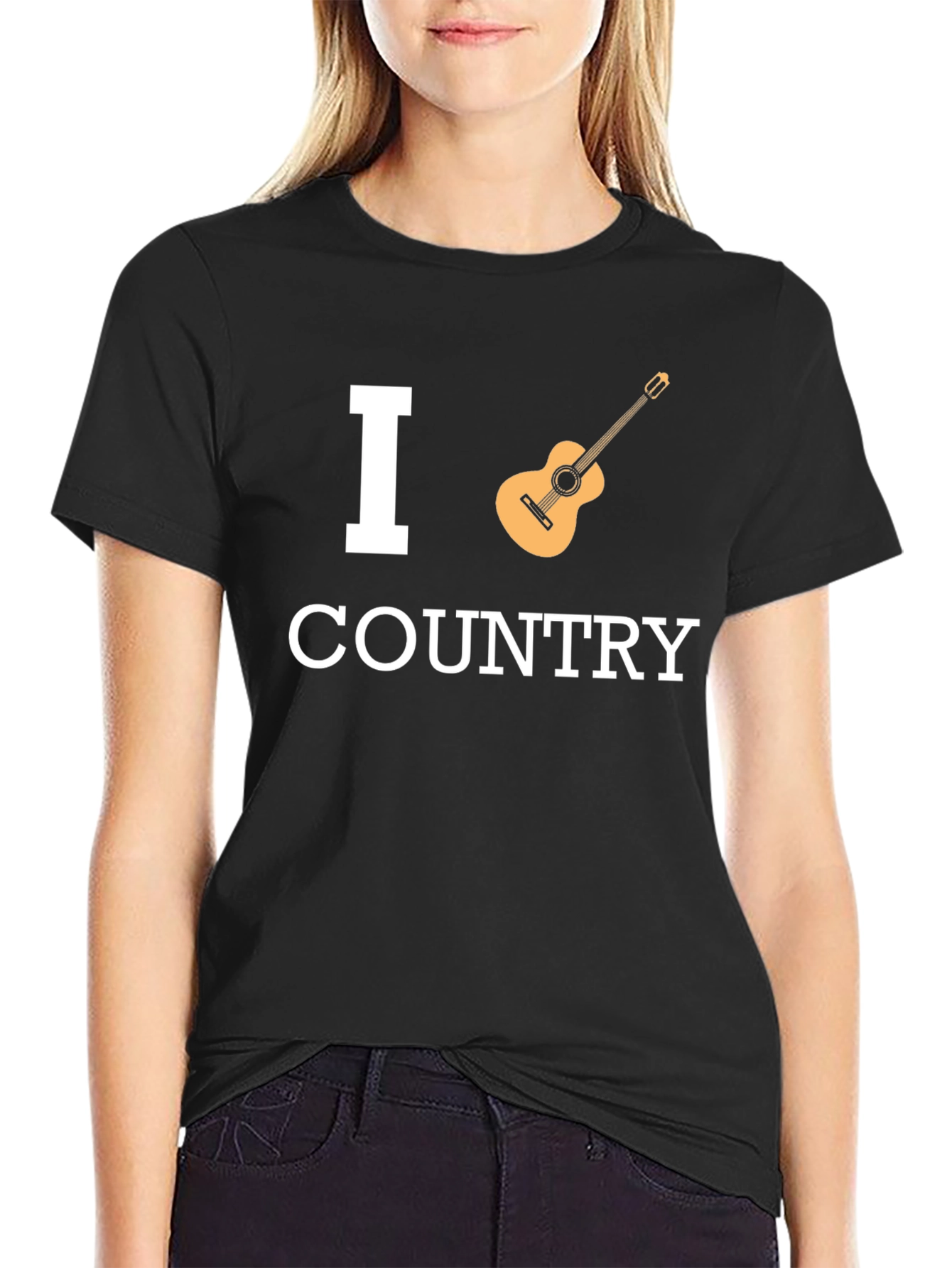 I Heart Country Music Black T-Shirt