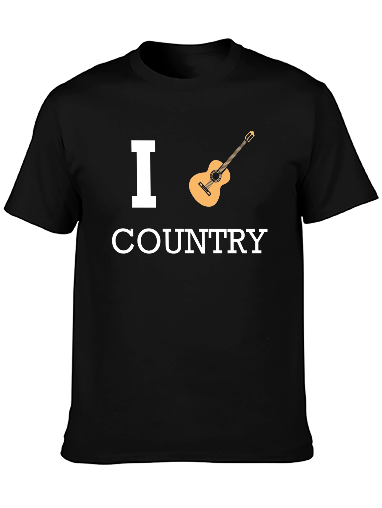 I Heart Country Music Black T-Shirt