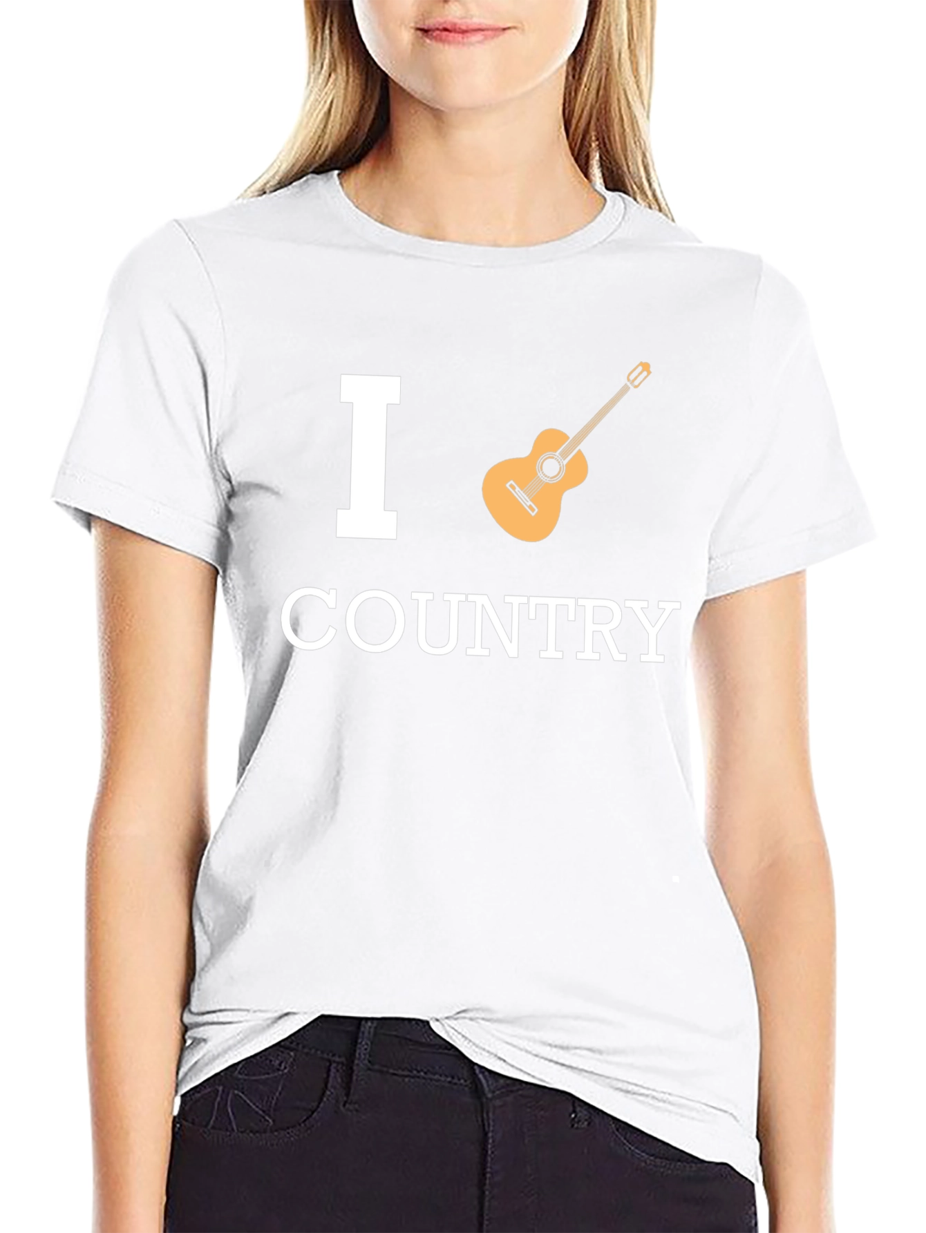 I Heart Country Music Black T-Shirt