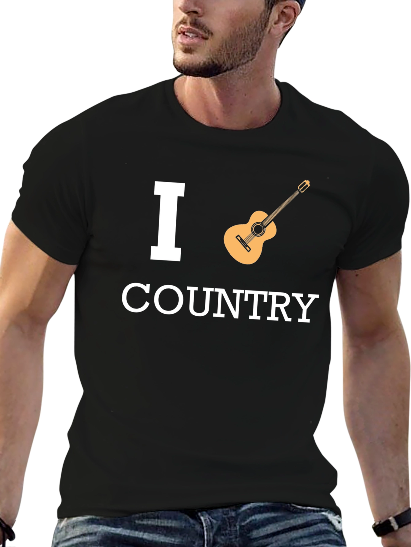 I Heart Country Music Black T-Shirt