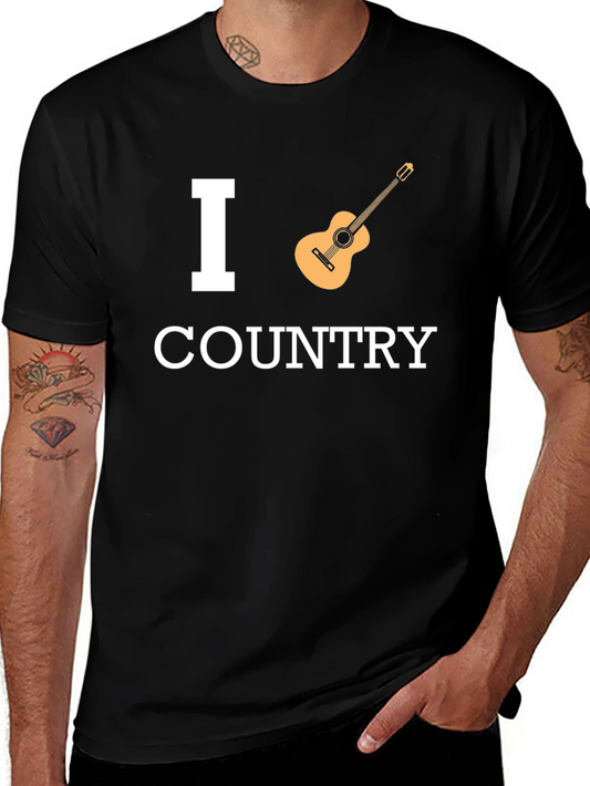 I Heart Country Music Black T-Shirt