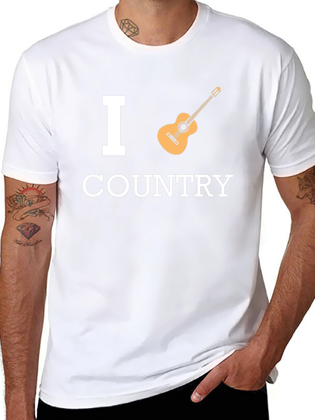 I Heart Country Music Black T-Shirt
