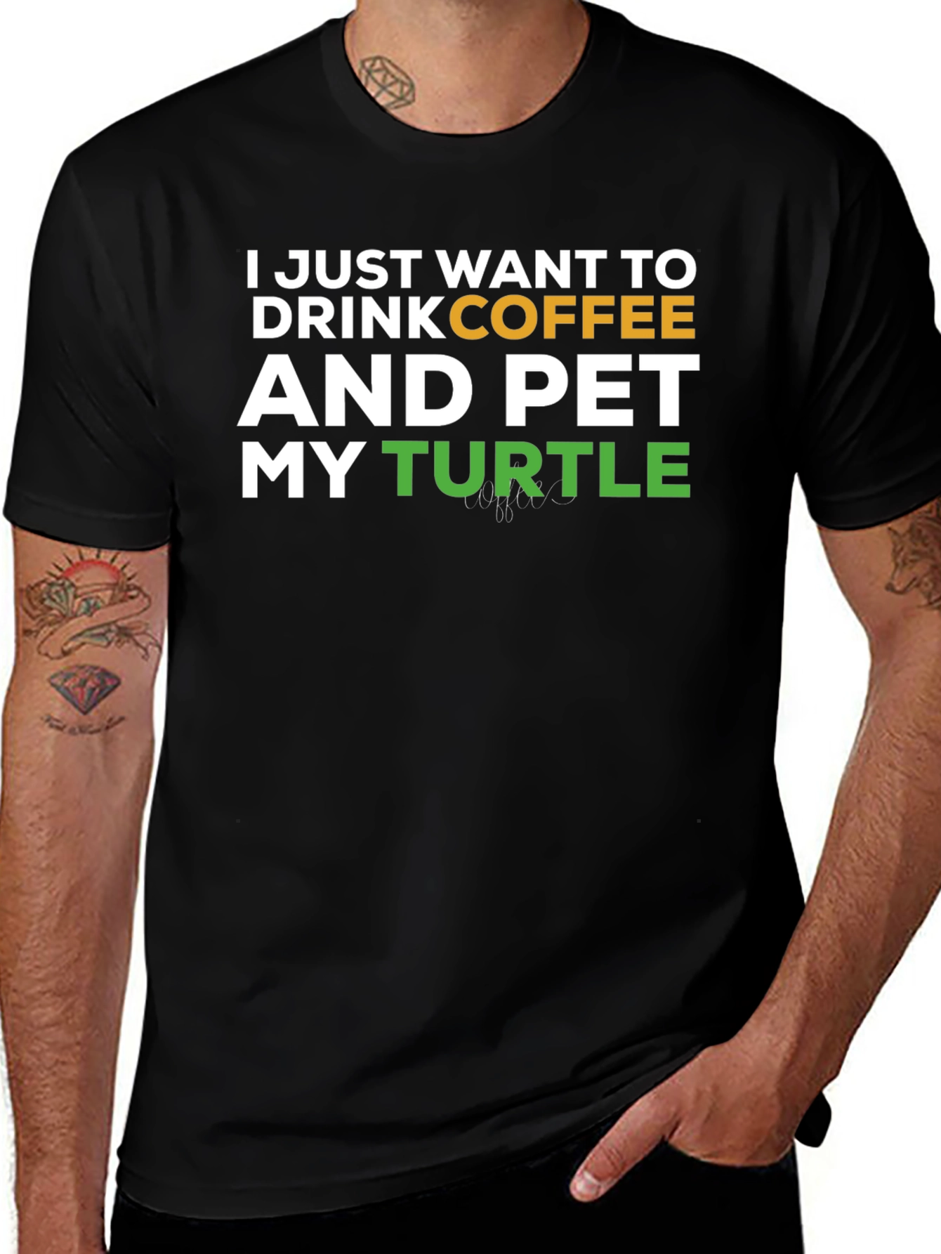 Coffee and Turtles Graphic T-Shirt