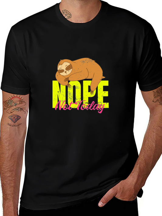 Nope Not Today Sloth Graphic T-Shirt
