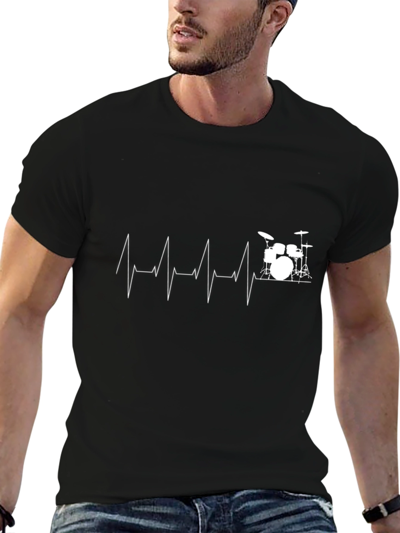 Drum Heartbeat T-Shirt - Musician Tee