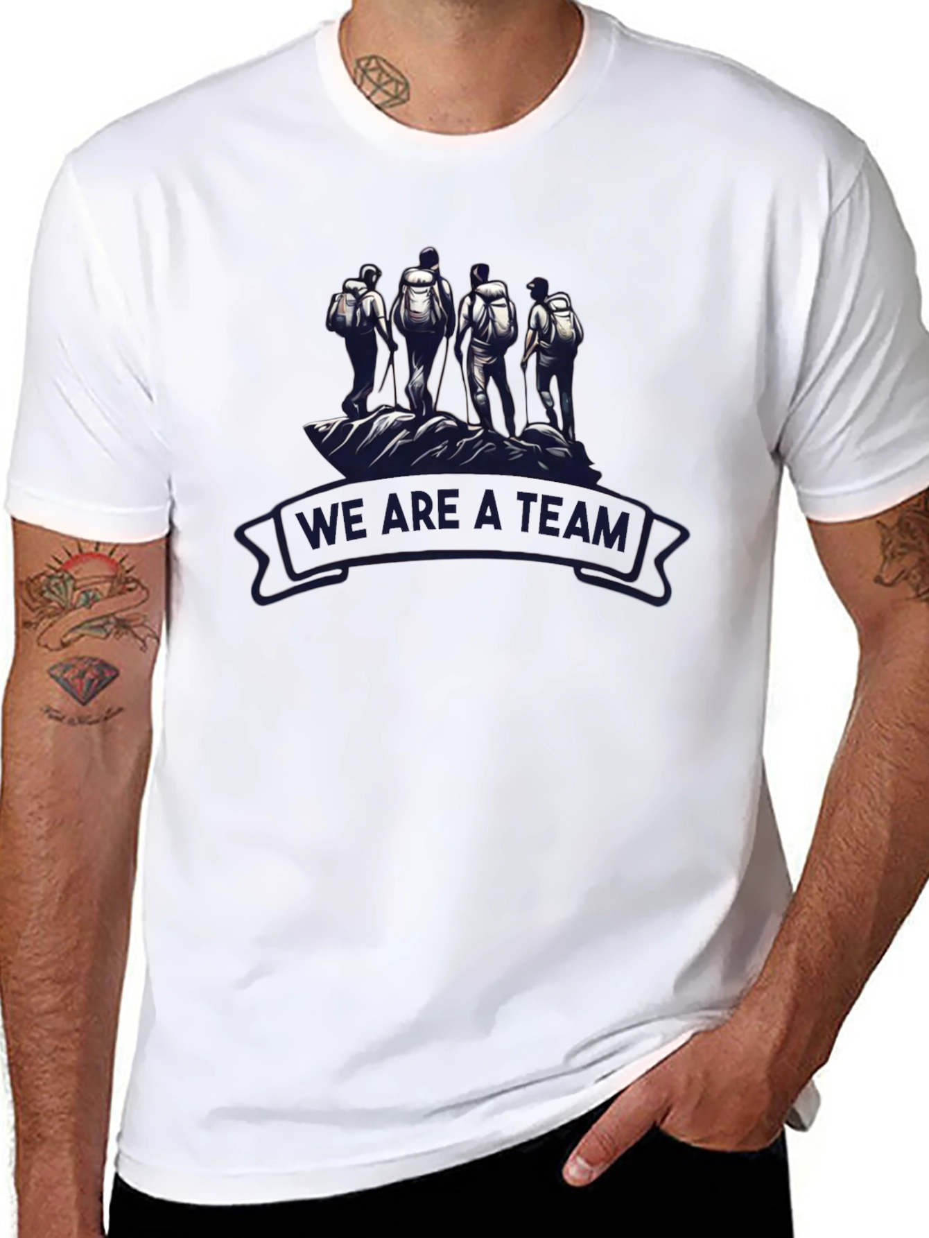 Teamwork Hiking Graphic T-Shirt