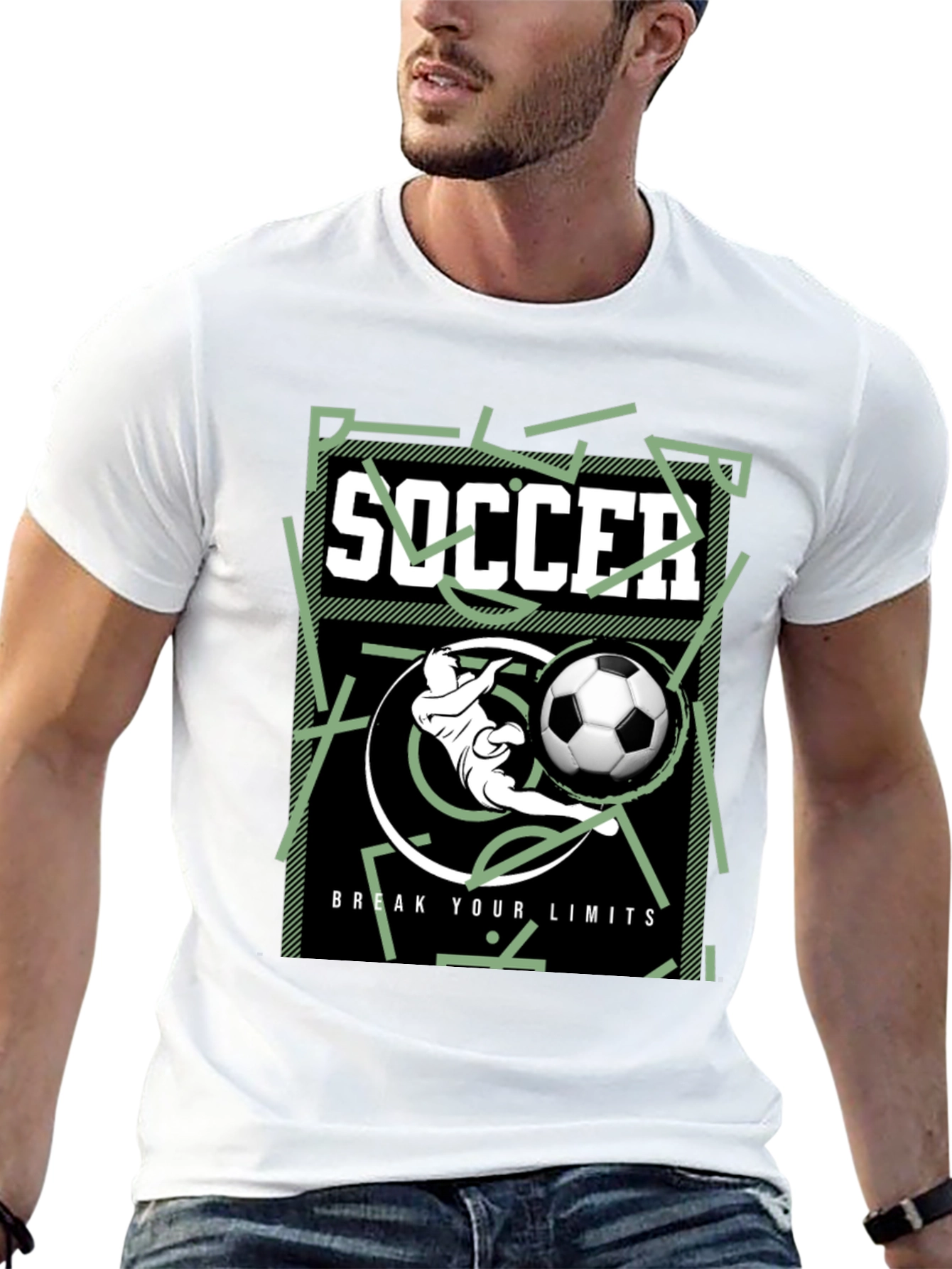 Soccer Graphic T-Shirt - Break Your Limits