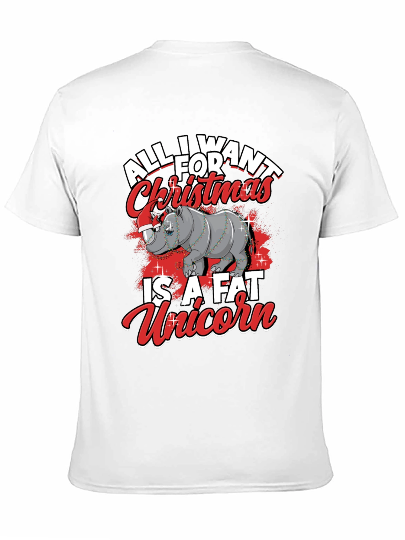 Funny Christmas Rhino T-Shirt