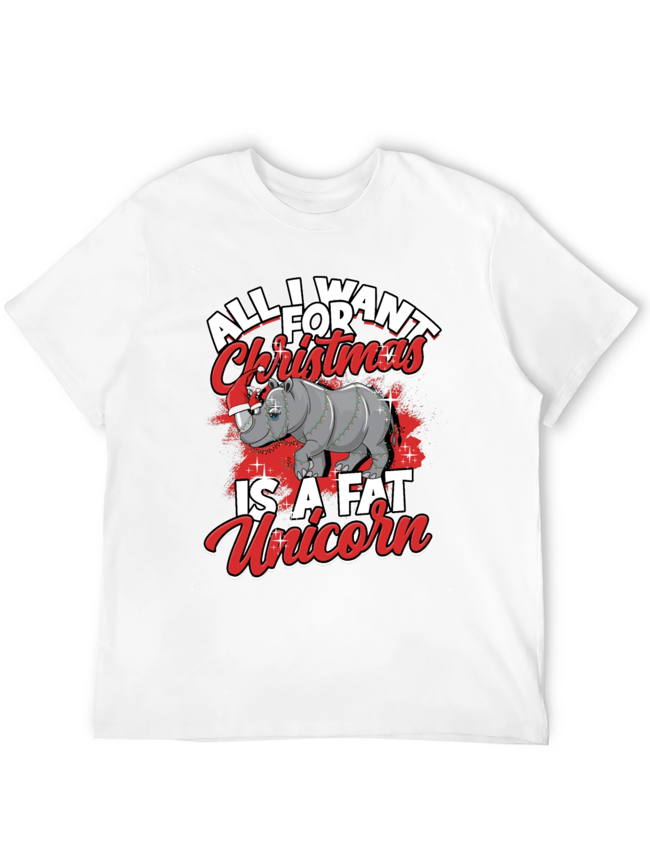 Funny Christmas Rhino T-Shirt
