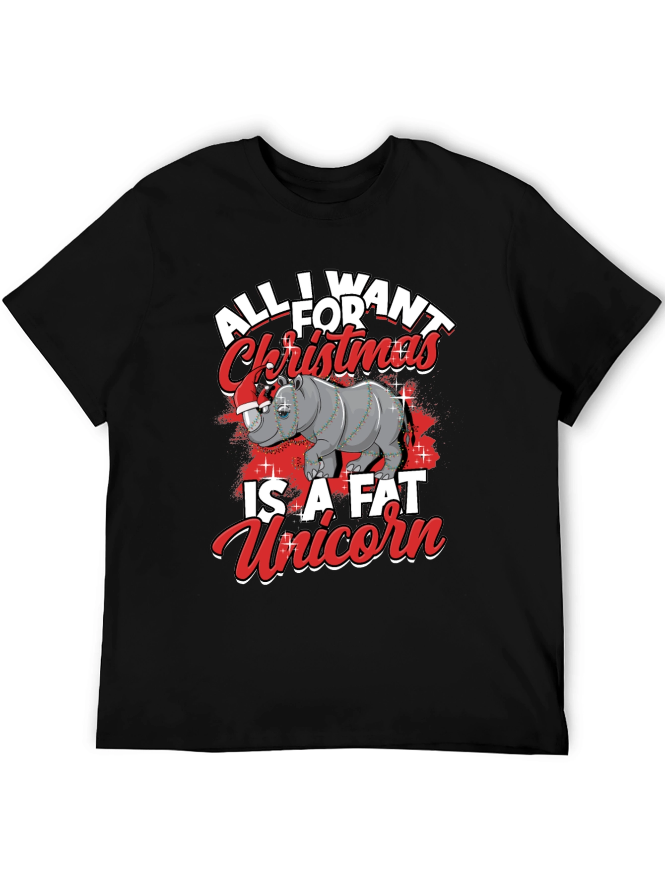 Funny Christmas Rhino T-Shirt